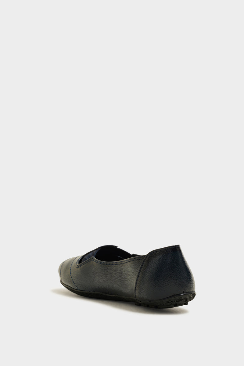 Olvier Blue Leather Ballerinas - The Heels India