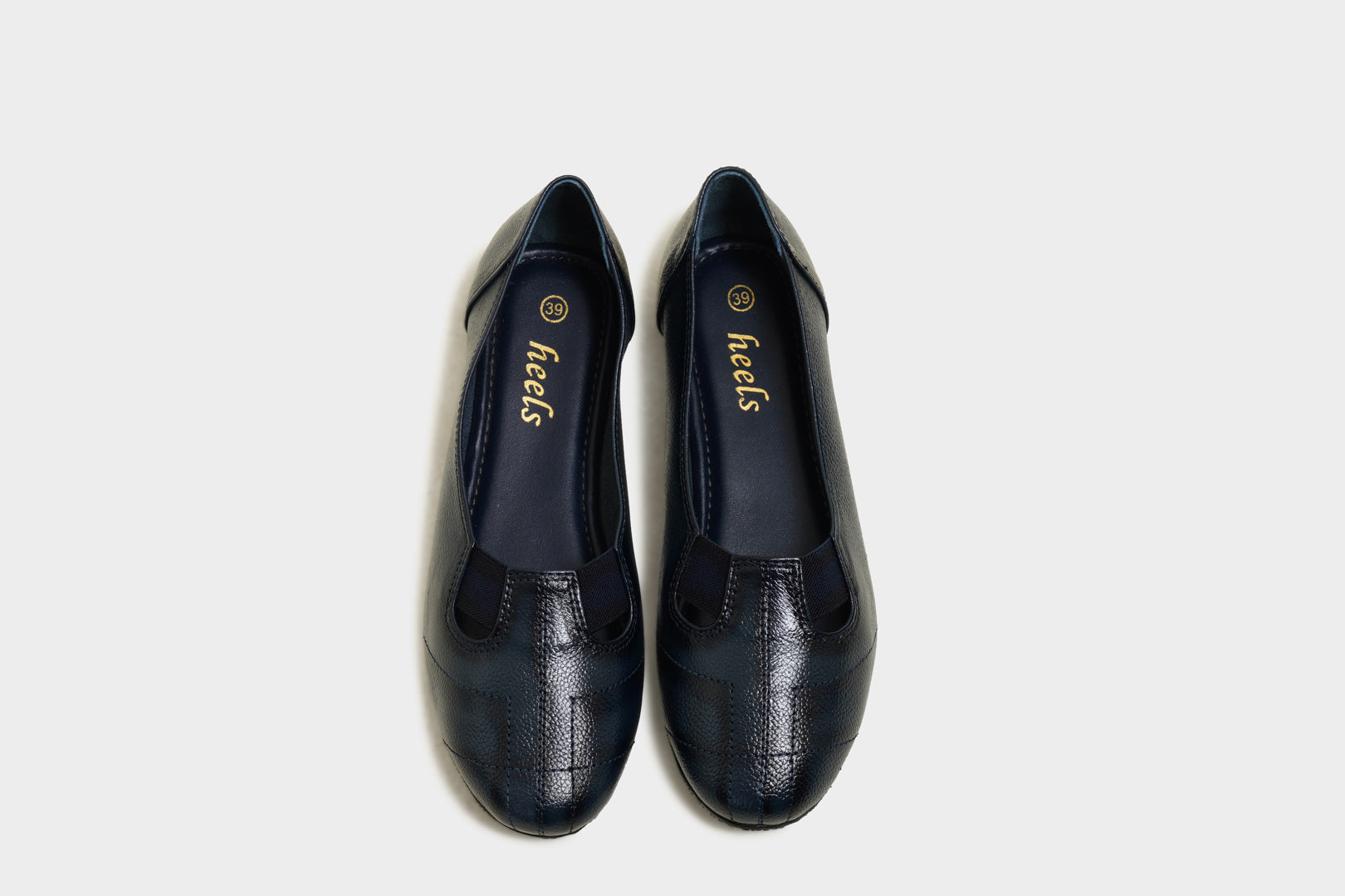 Olvier Blue Leather Ballerinas - The Heels India