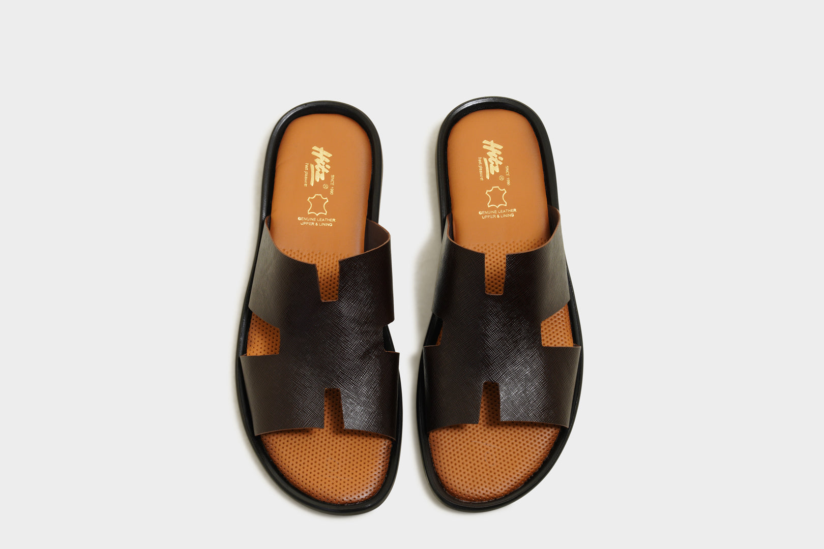 James Brown Leather Sliders - The Heels India