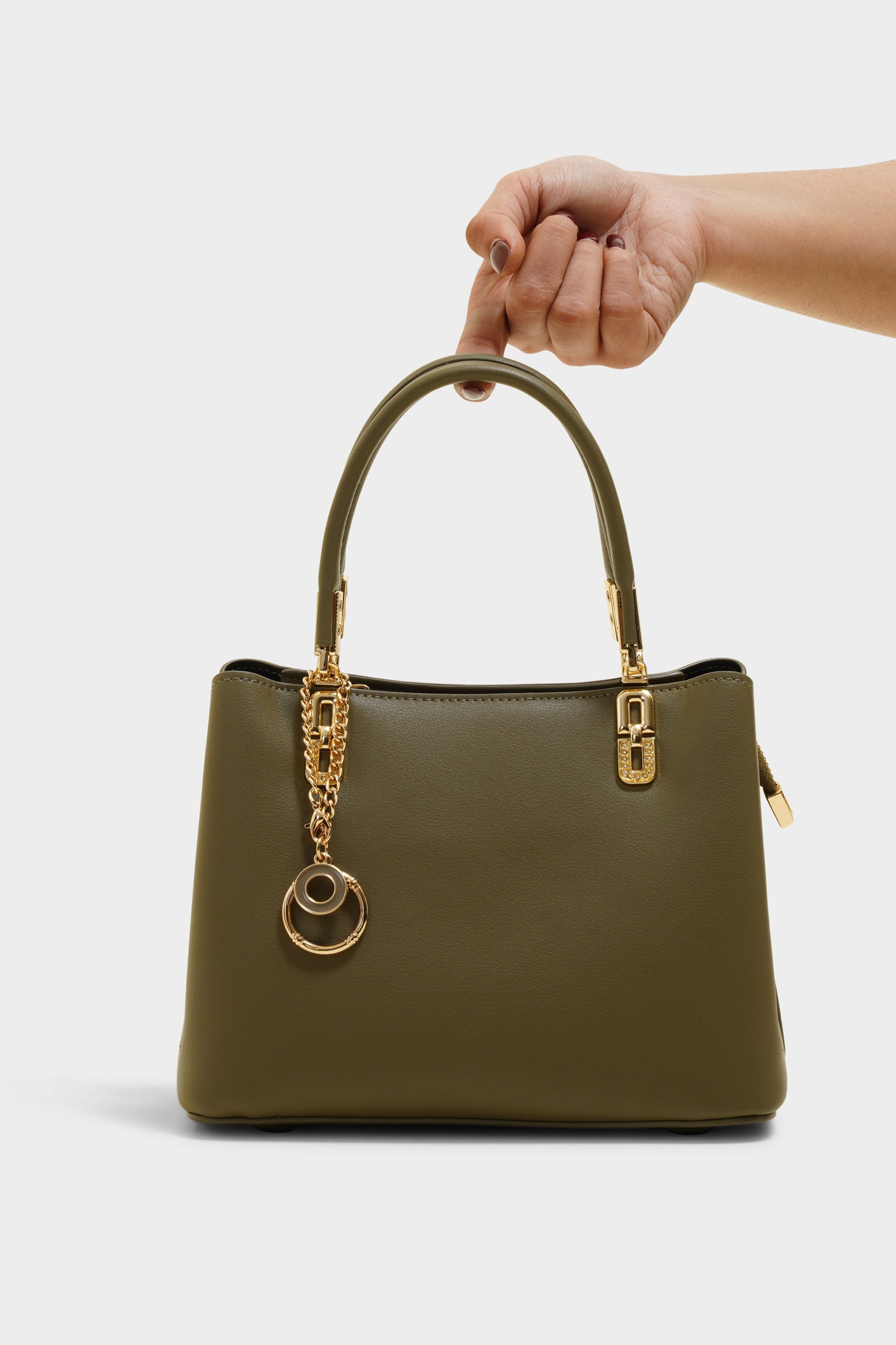 Paige olive green purse - The Heels India