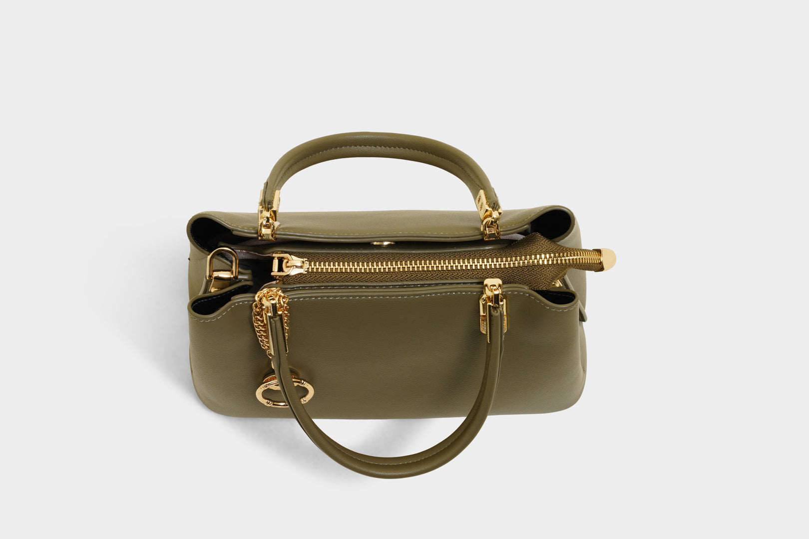 Paige olive green purse - The Heels India