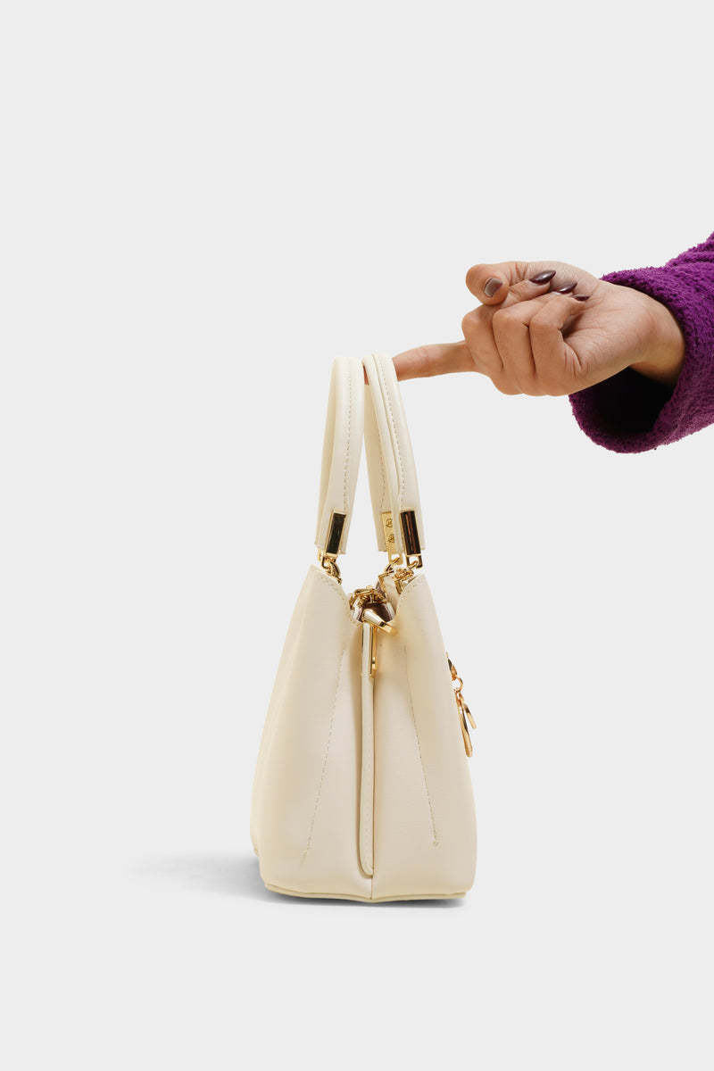Ruby white purse - The Heels India