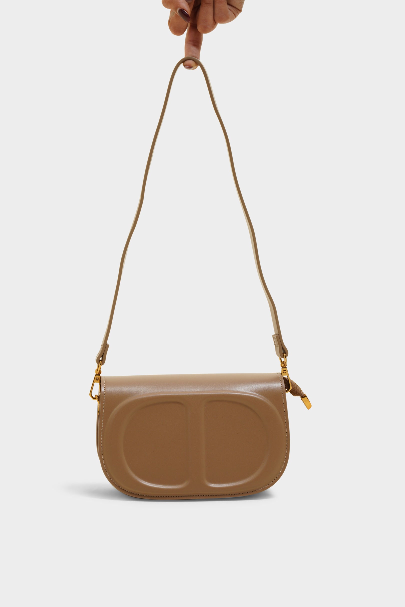 Lucy beige sling bag - The Heels India