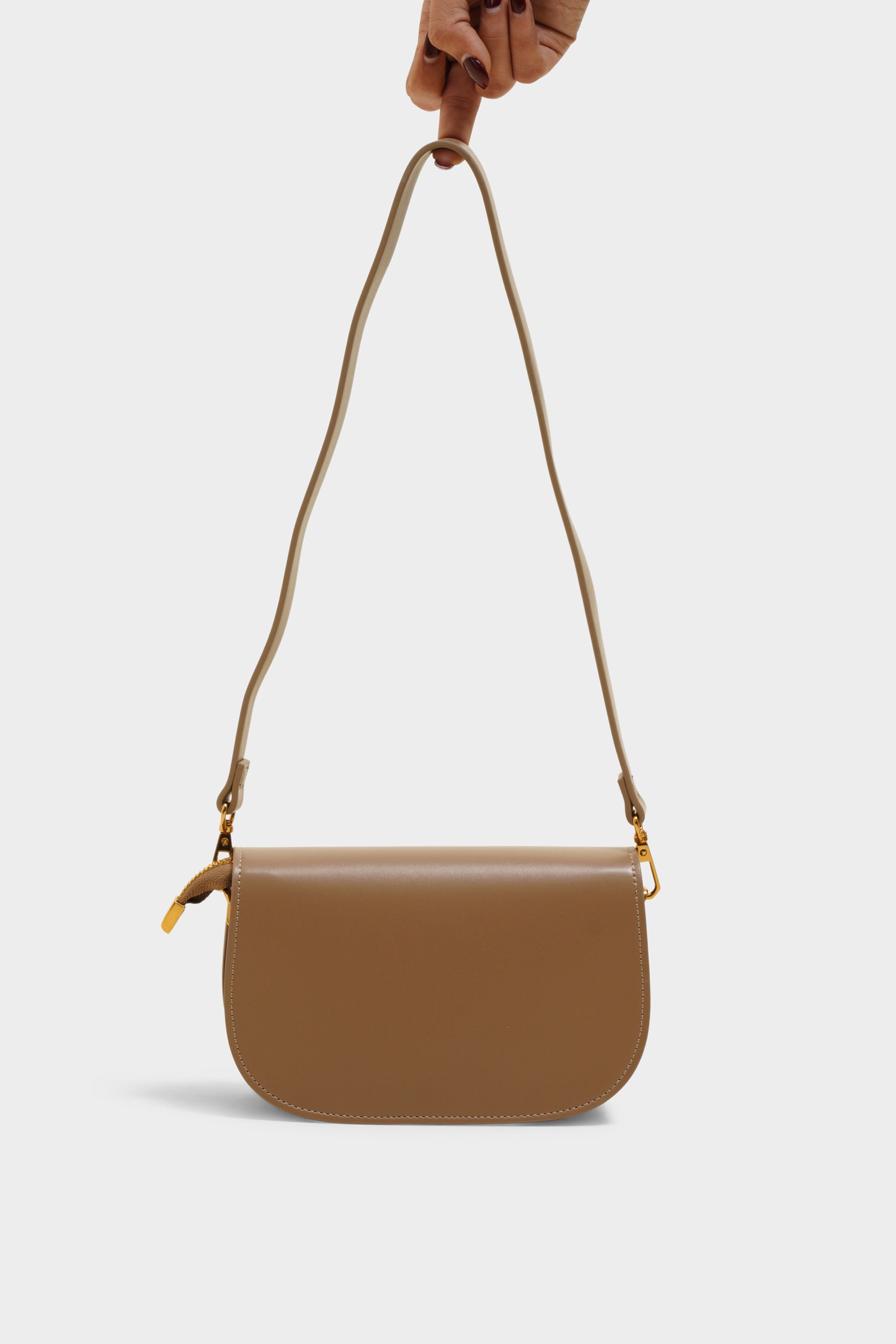 Lucy beige sling bag - The Heels India
