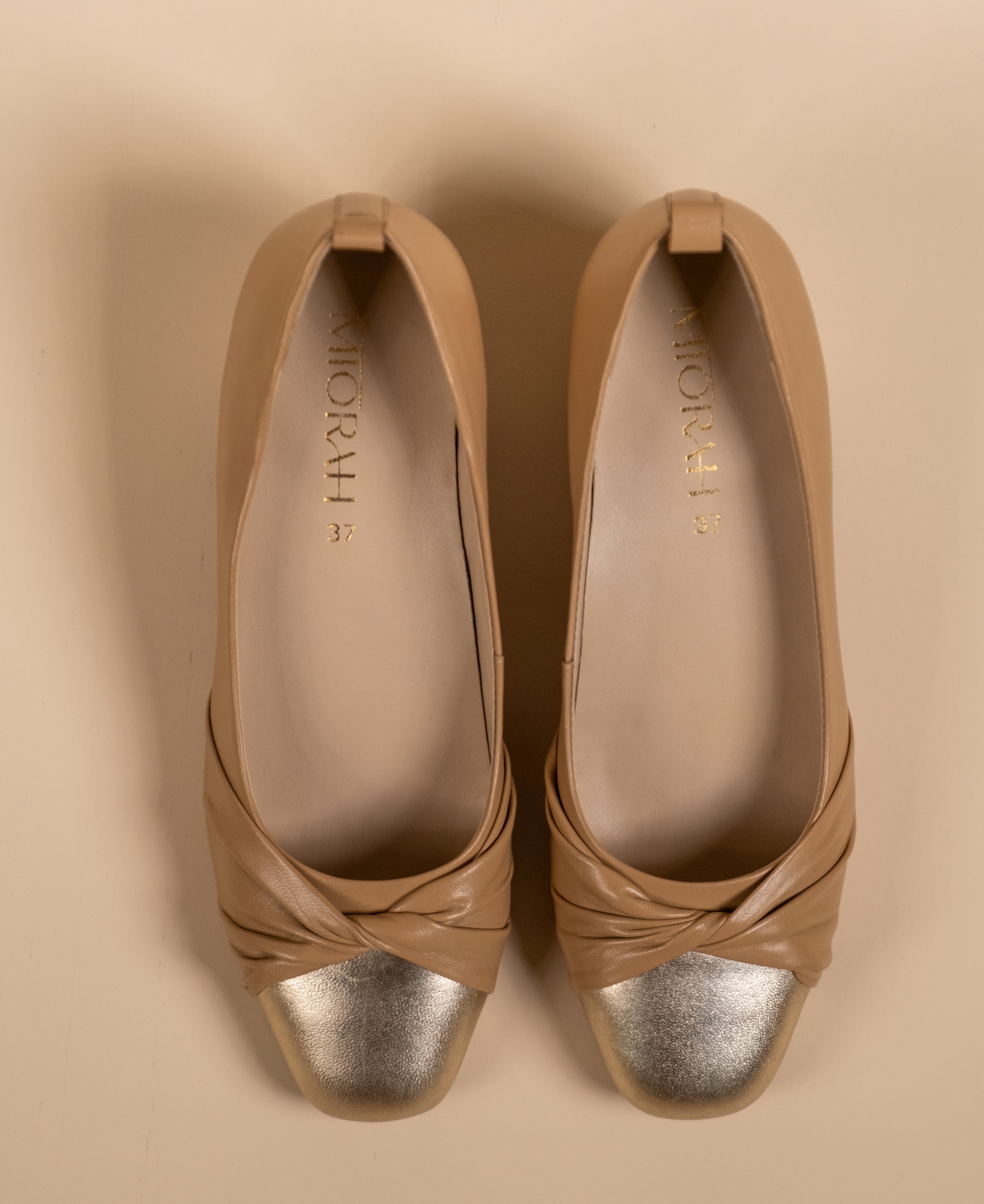 ZYRA Premium Leather Cap Toe Swirl Block Heels