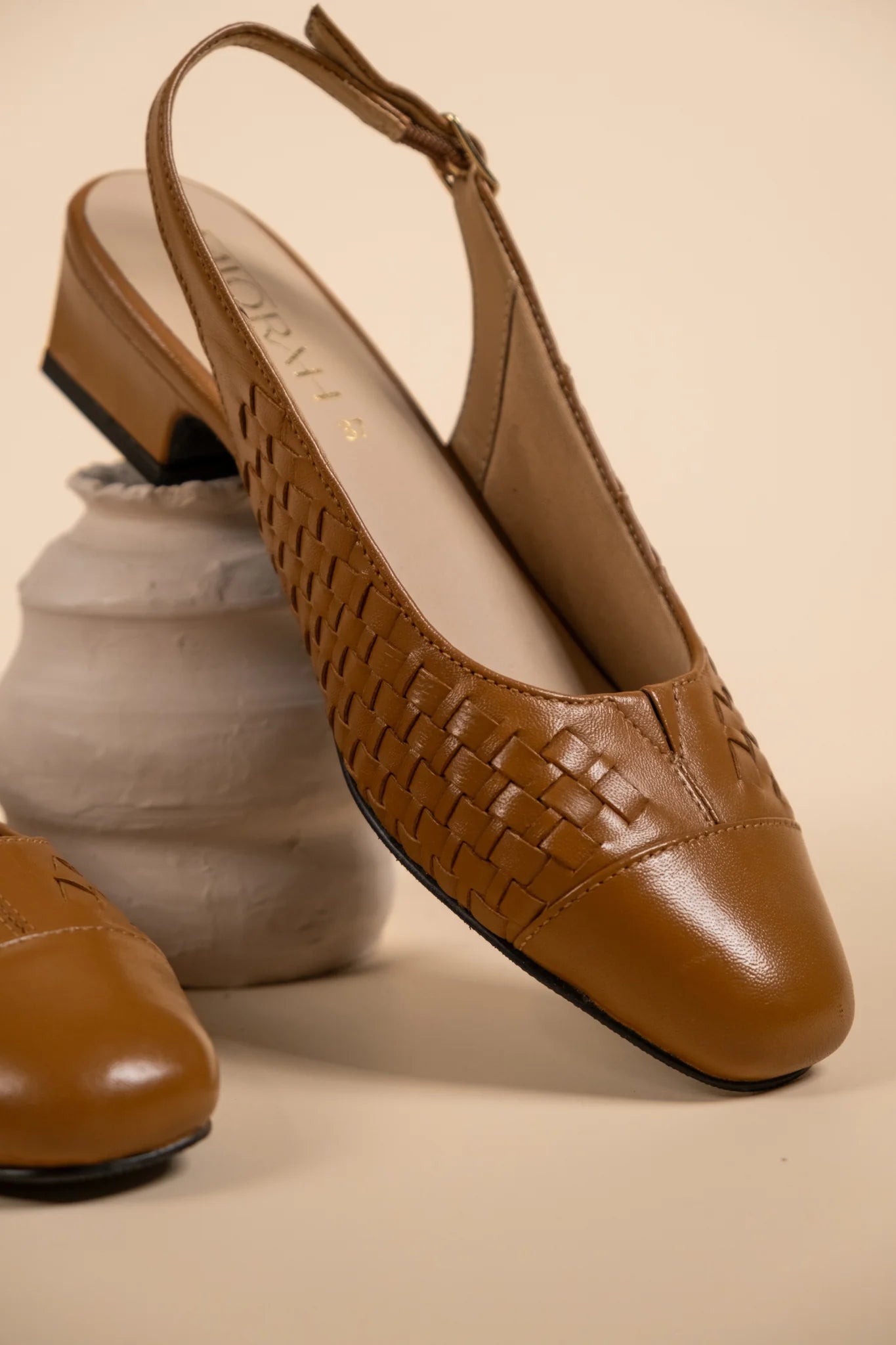 DARCY Premium Leather Sling Back Ballerinas - The Heels India