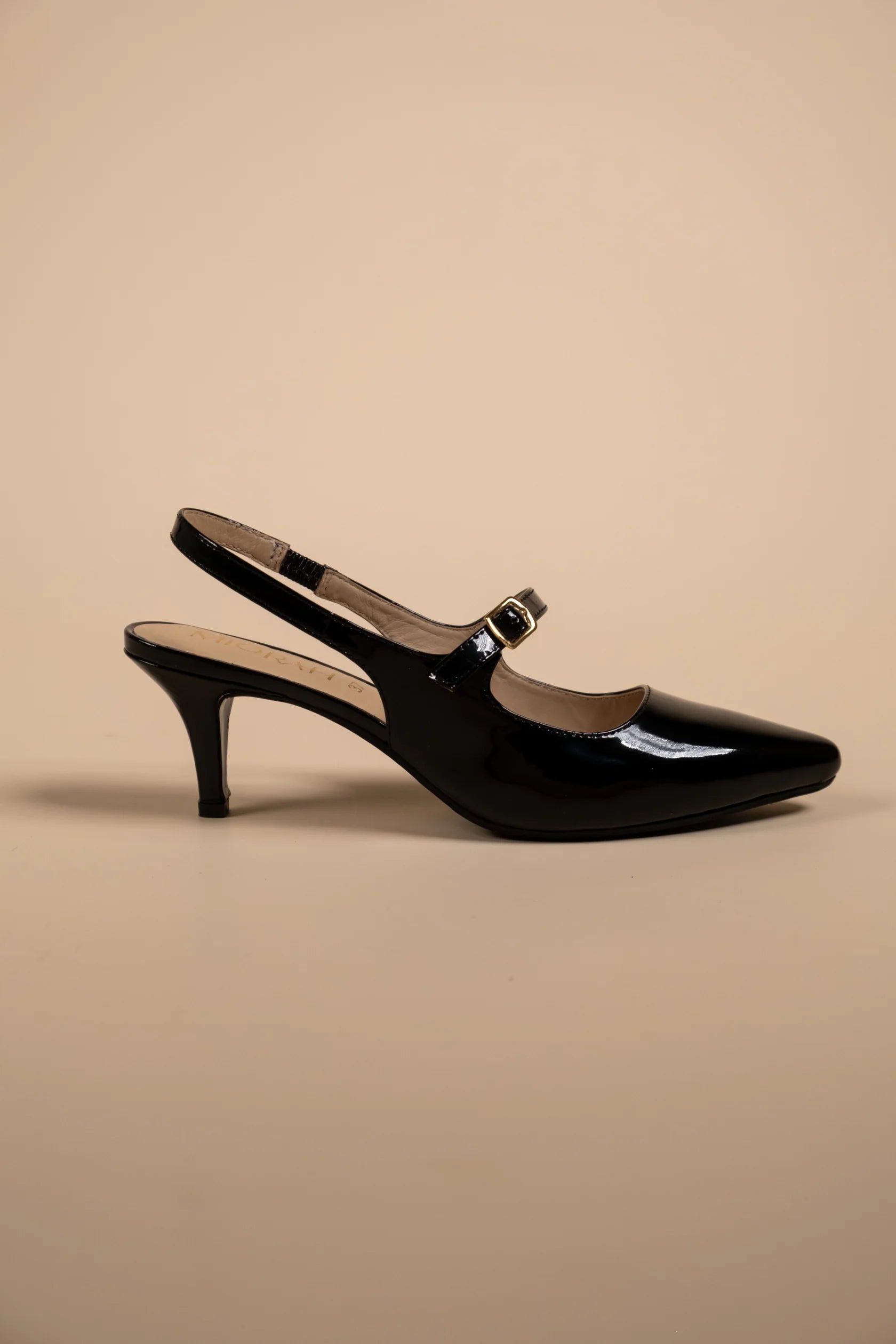 BRIZA Premium Leather Slingback Kitten Heels - The Heels India