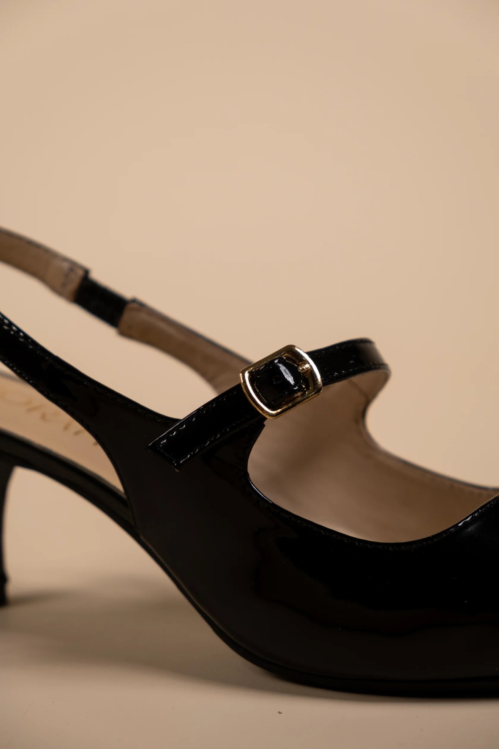 BRIZA Premium Leather Slingback Kitten Heels - The Heels India