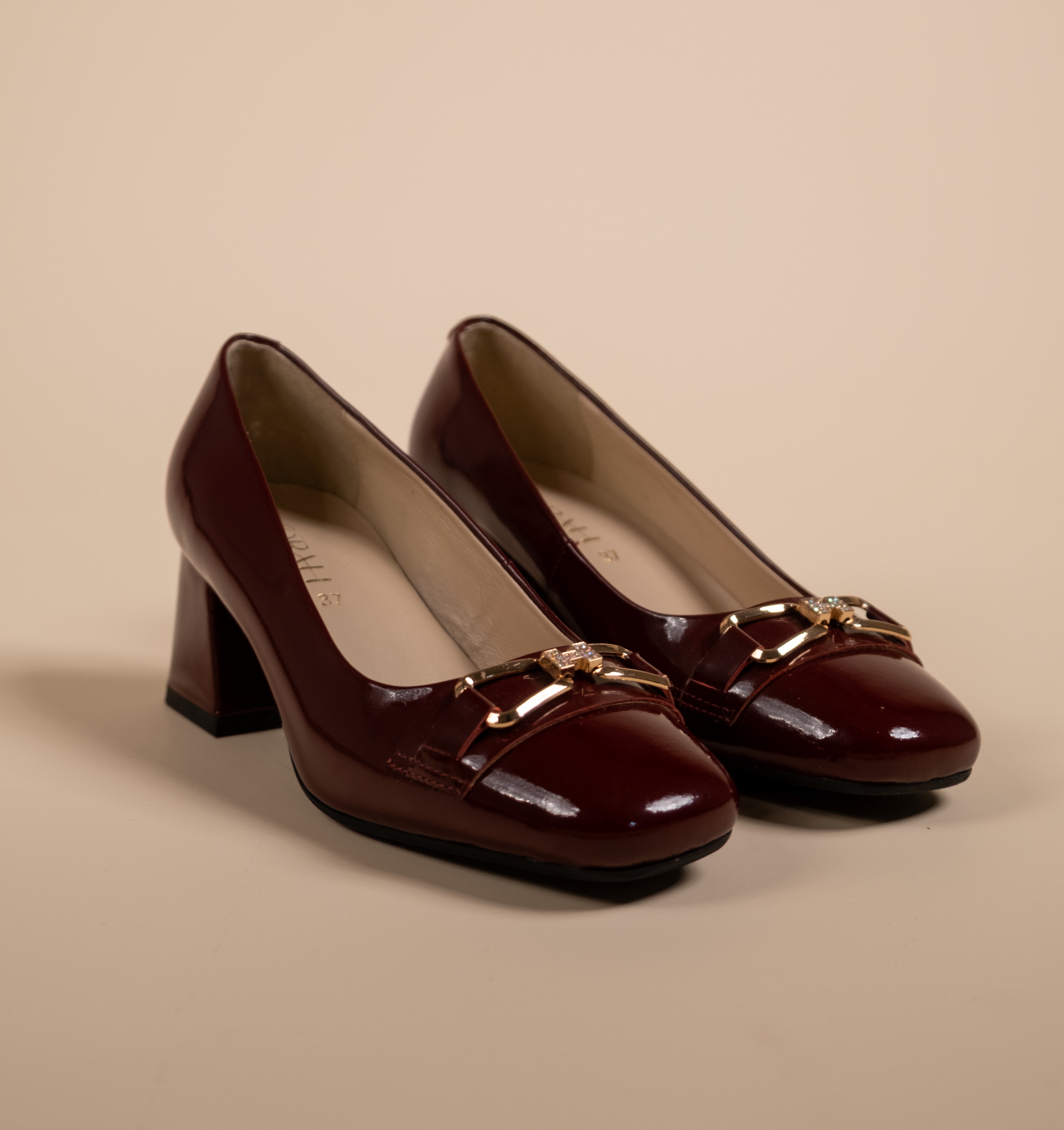 ZEAL Premium Patent Leather Block Heels