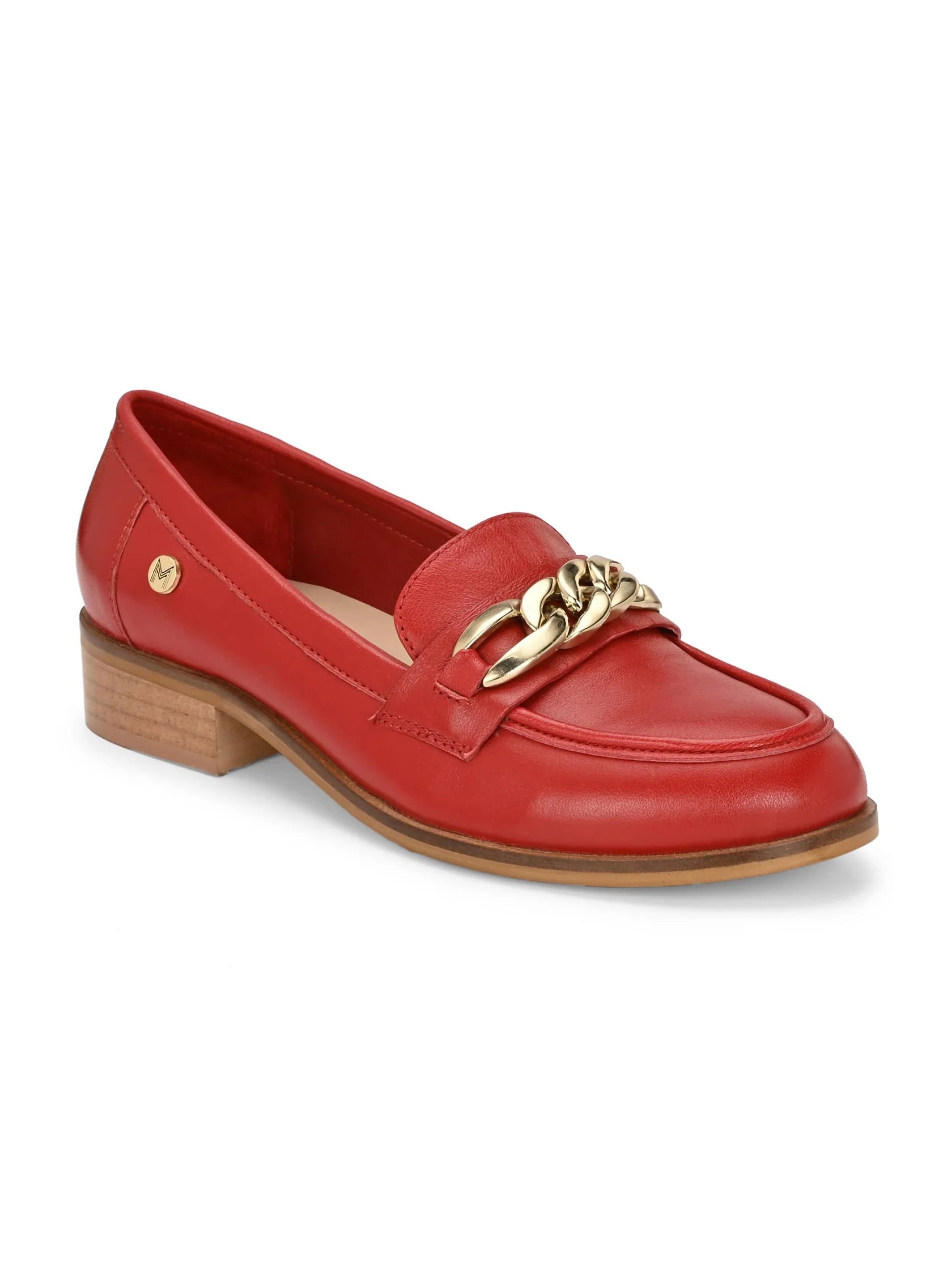 NORA Premium Leather Mid Heel Formal Loafers - The Heels India