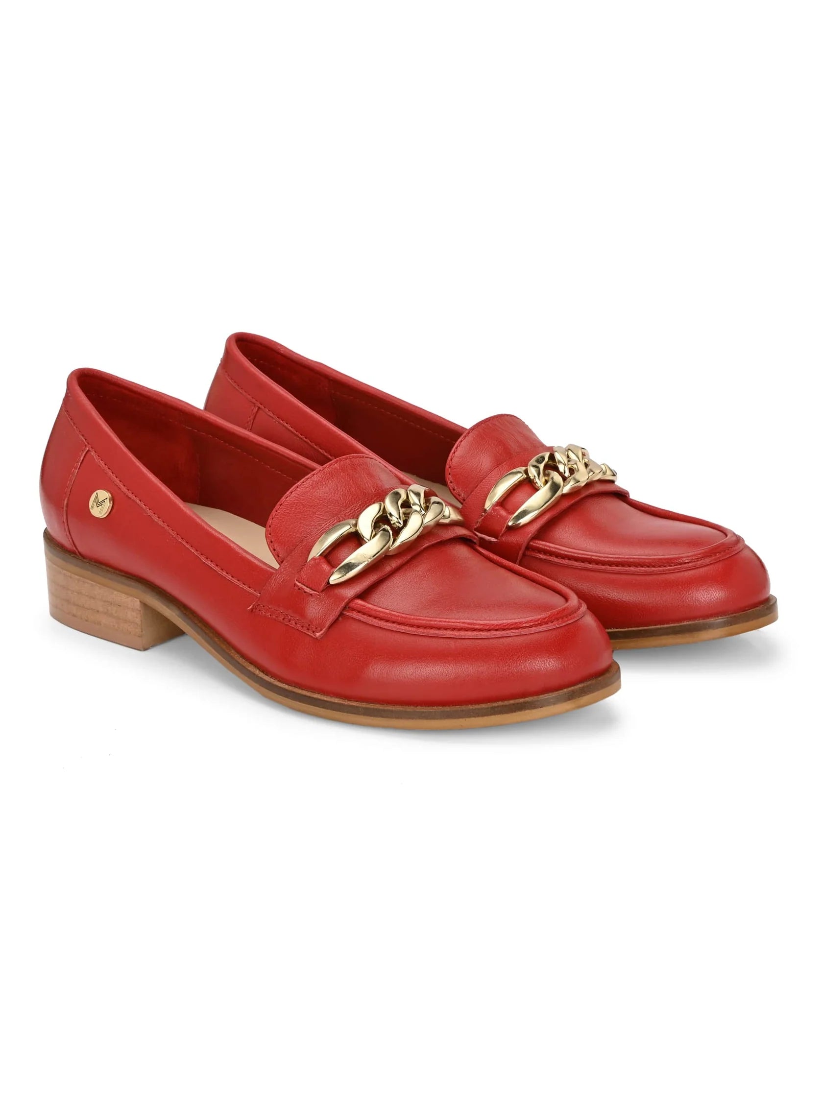 NORA Premium Leather Mid Heel Formal Loafers - The Heels India