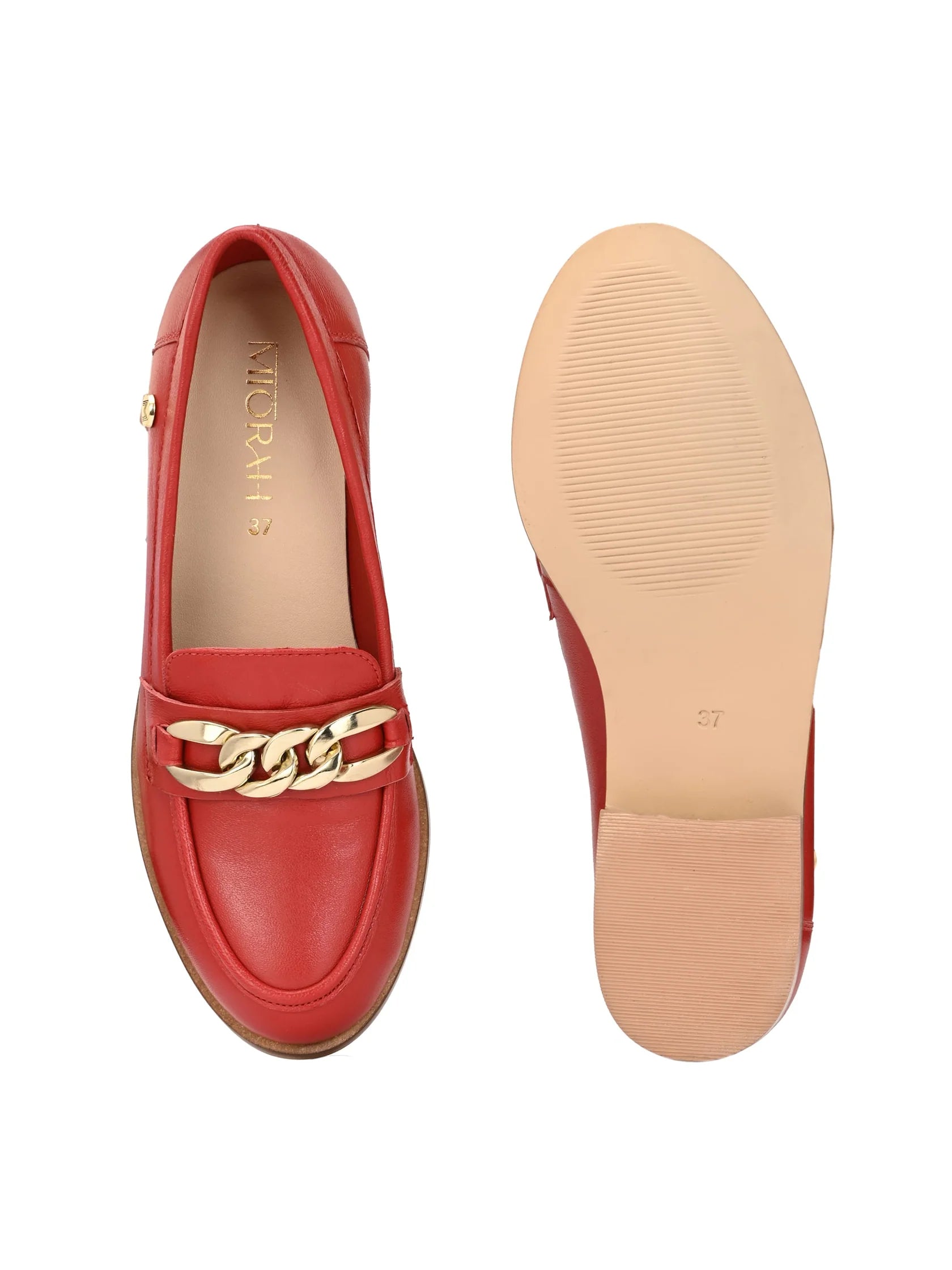 NORA Premium Leather Mid Heel Formal Loafers - The Heels India