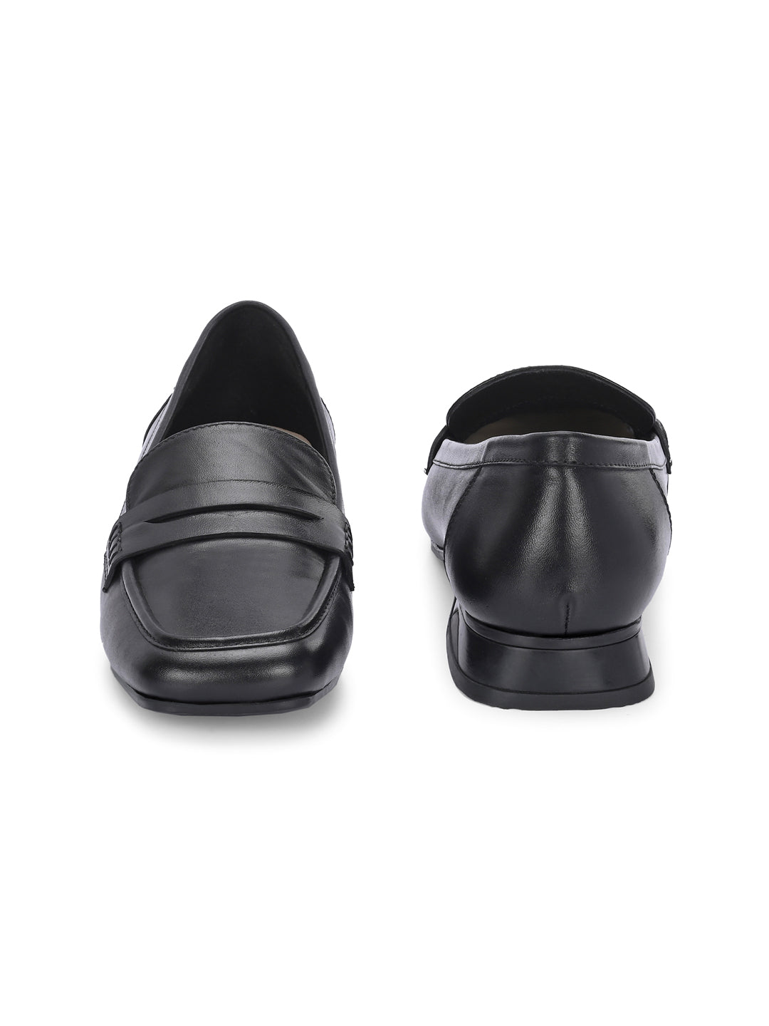 SERENE Premium Leather Mid Heel Square Toe Loafers