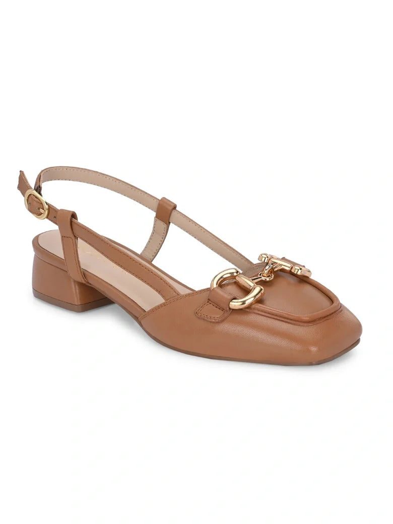 Miorah Leather Sling Back Heels