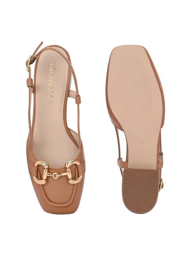 Miorah Leather Sling Back Heels