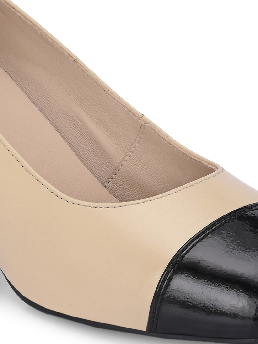 RADIANT Premium Leather Cap Toe Block Heels