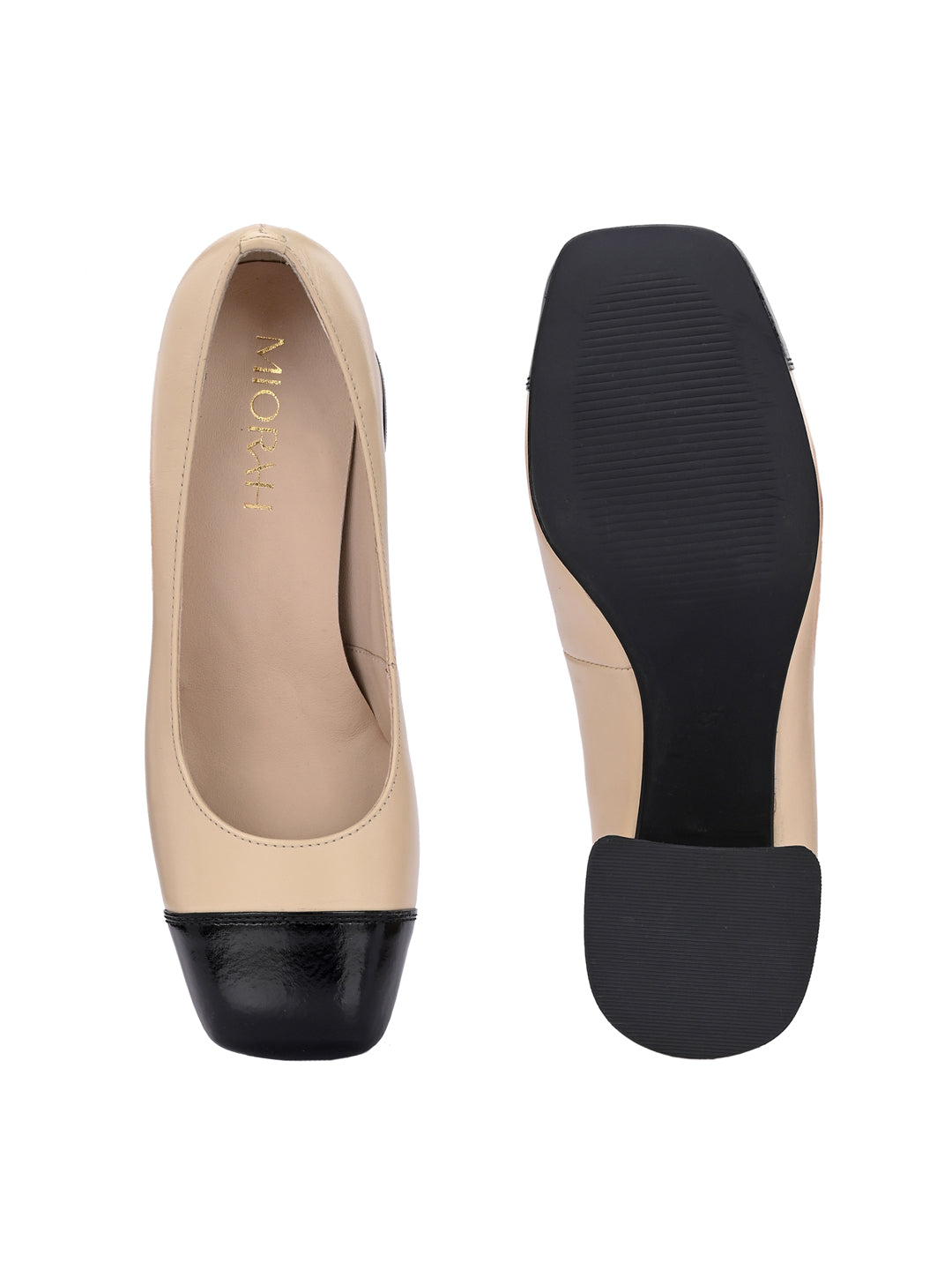 RADIANT Premium Leather Cap Toe Block Heels