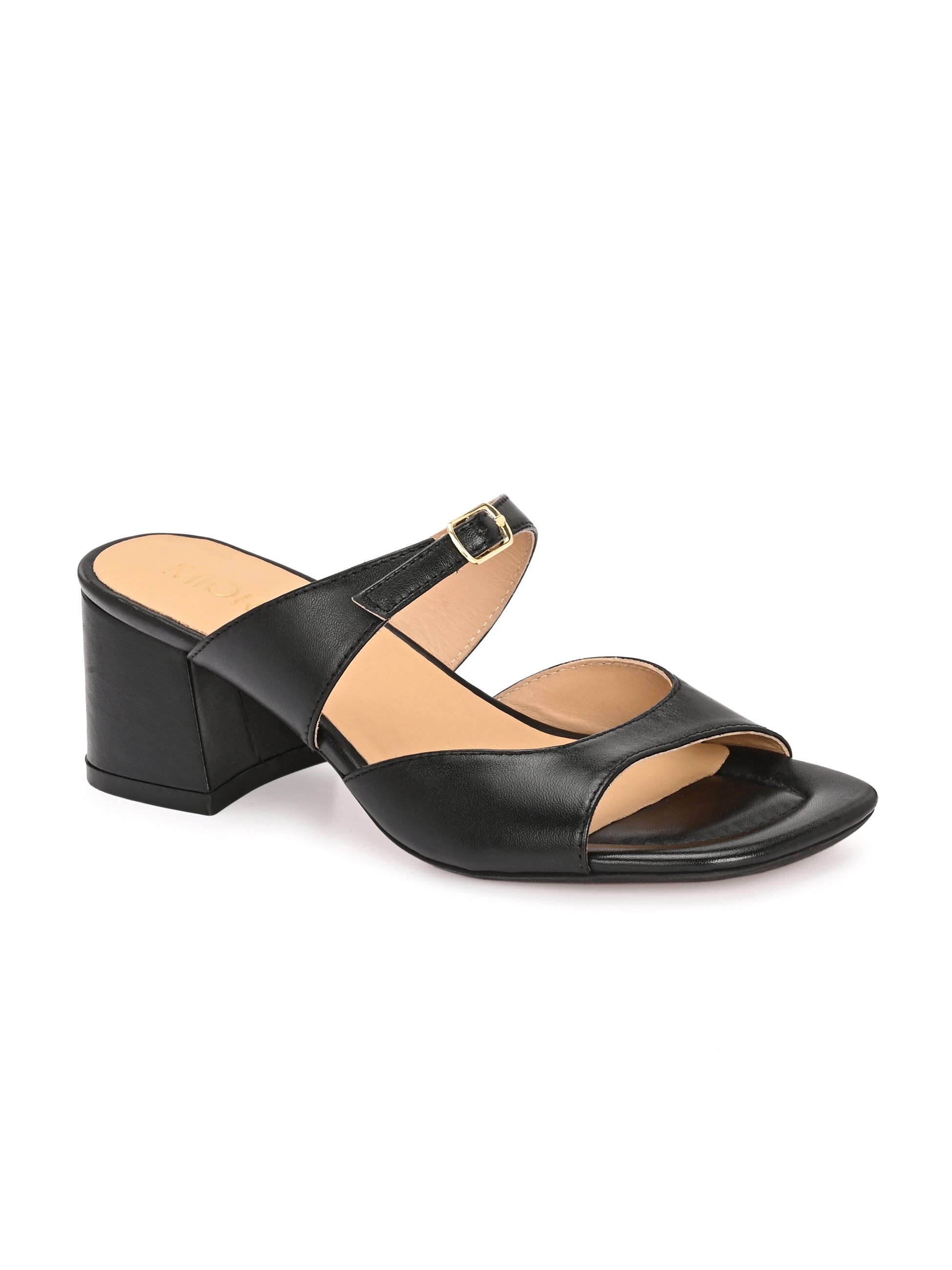 ROXY Premium Leather Slip on Block Heels