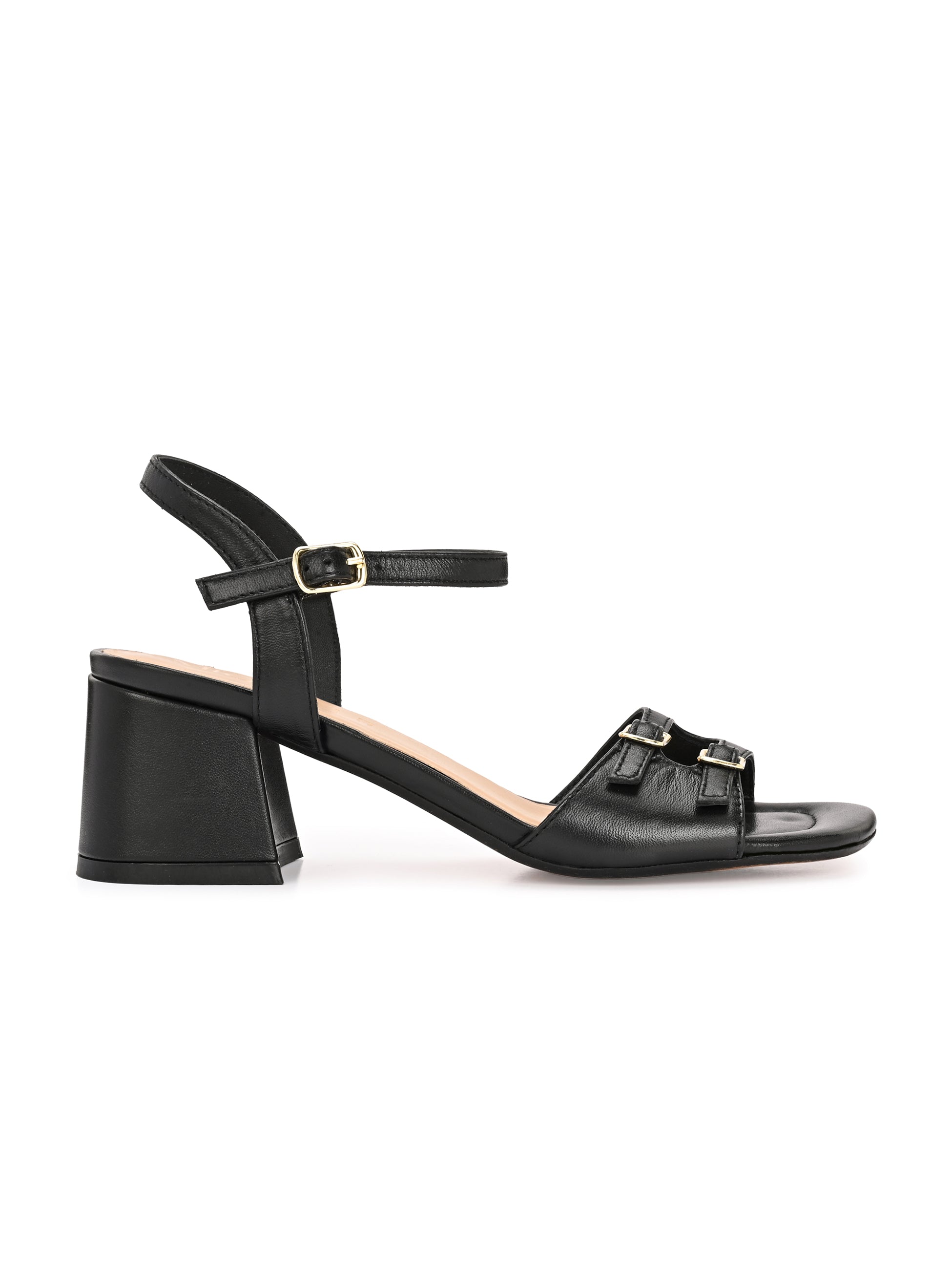 ROSELLE Premium Leather Block Heel Sandals