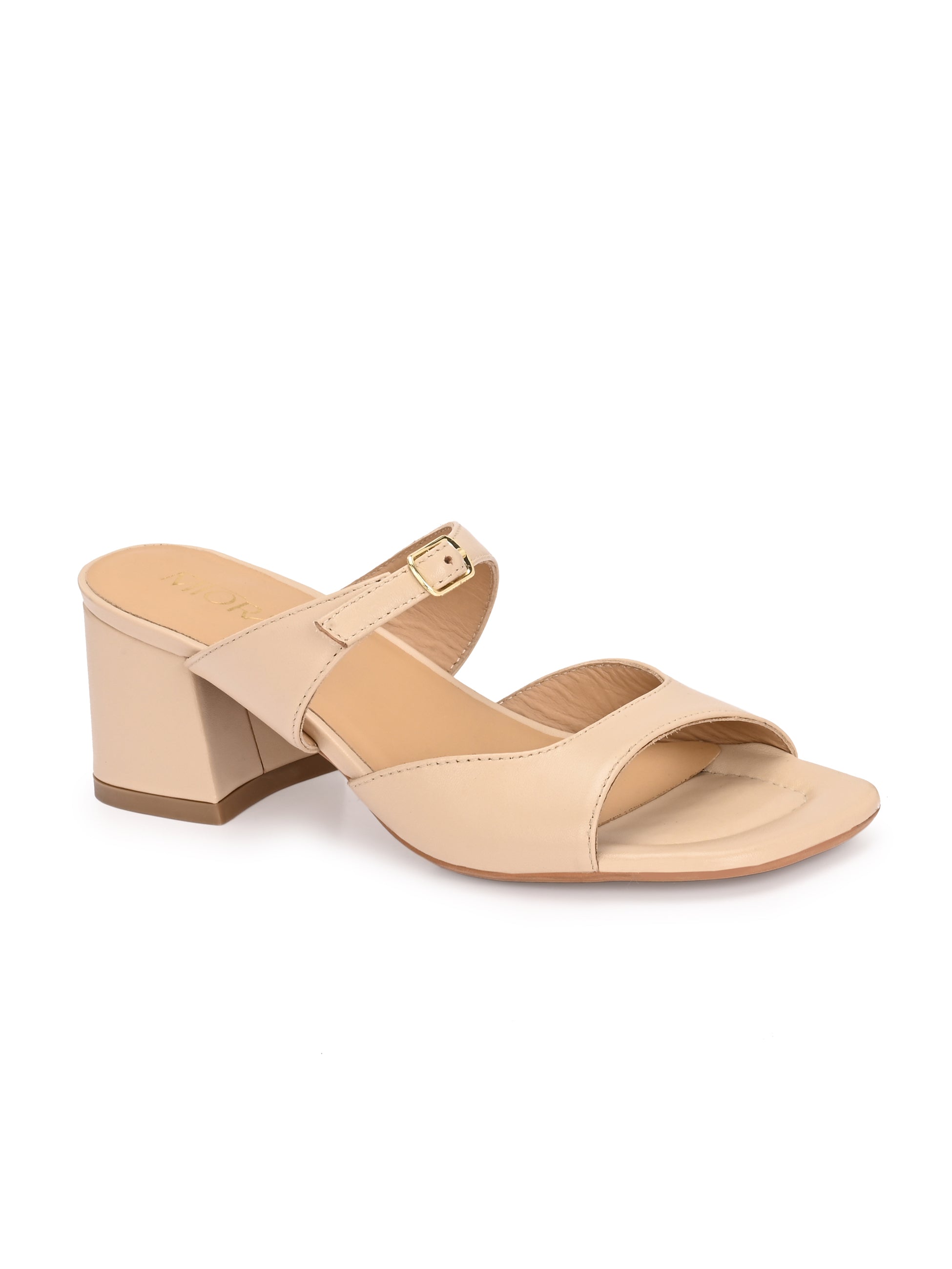ROXY Premium Leather Slip on Block Heels
