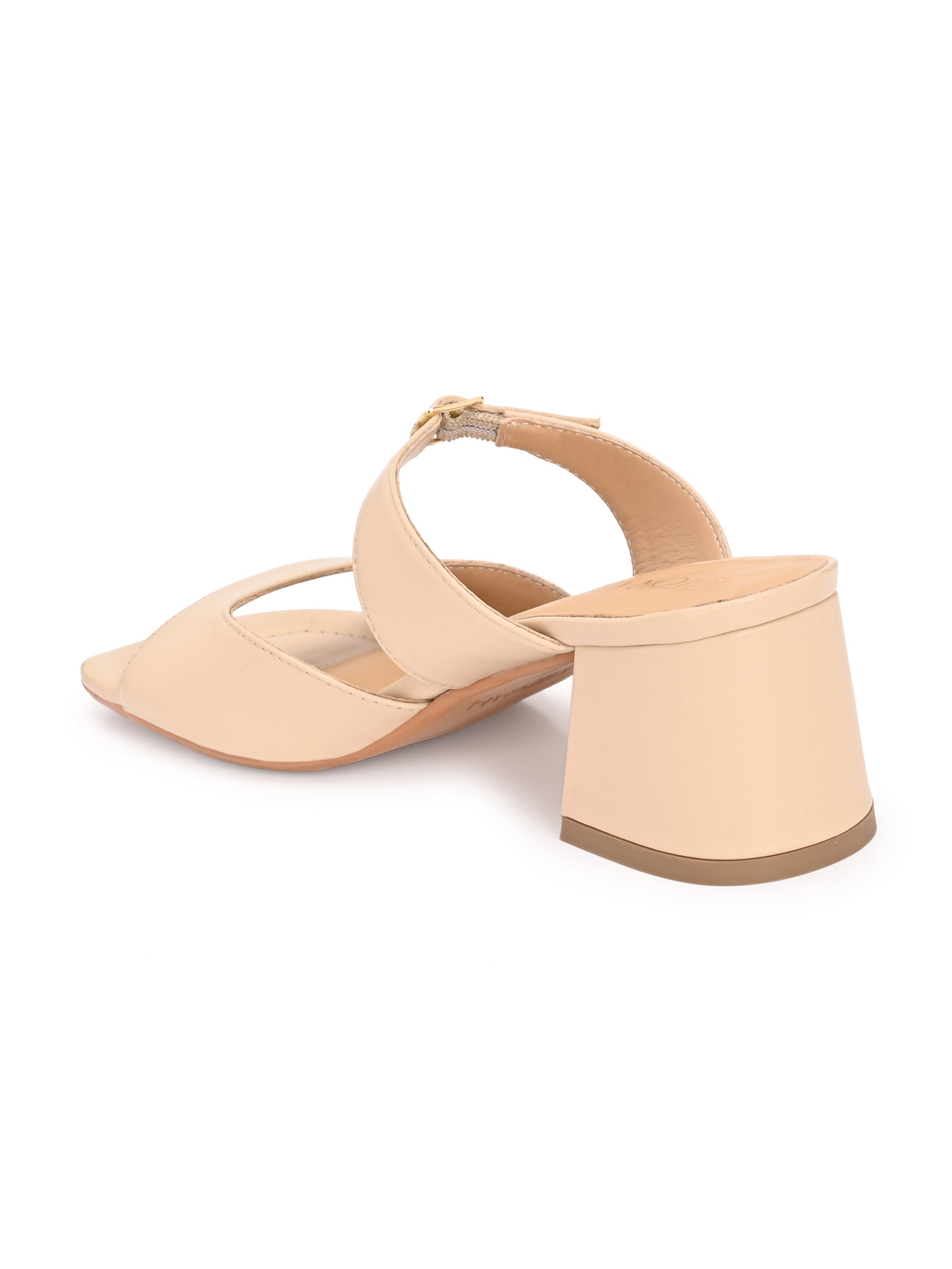 ROXY Premium Leather Slip on Block Heels