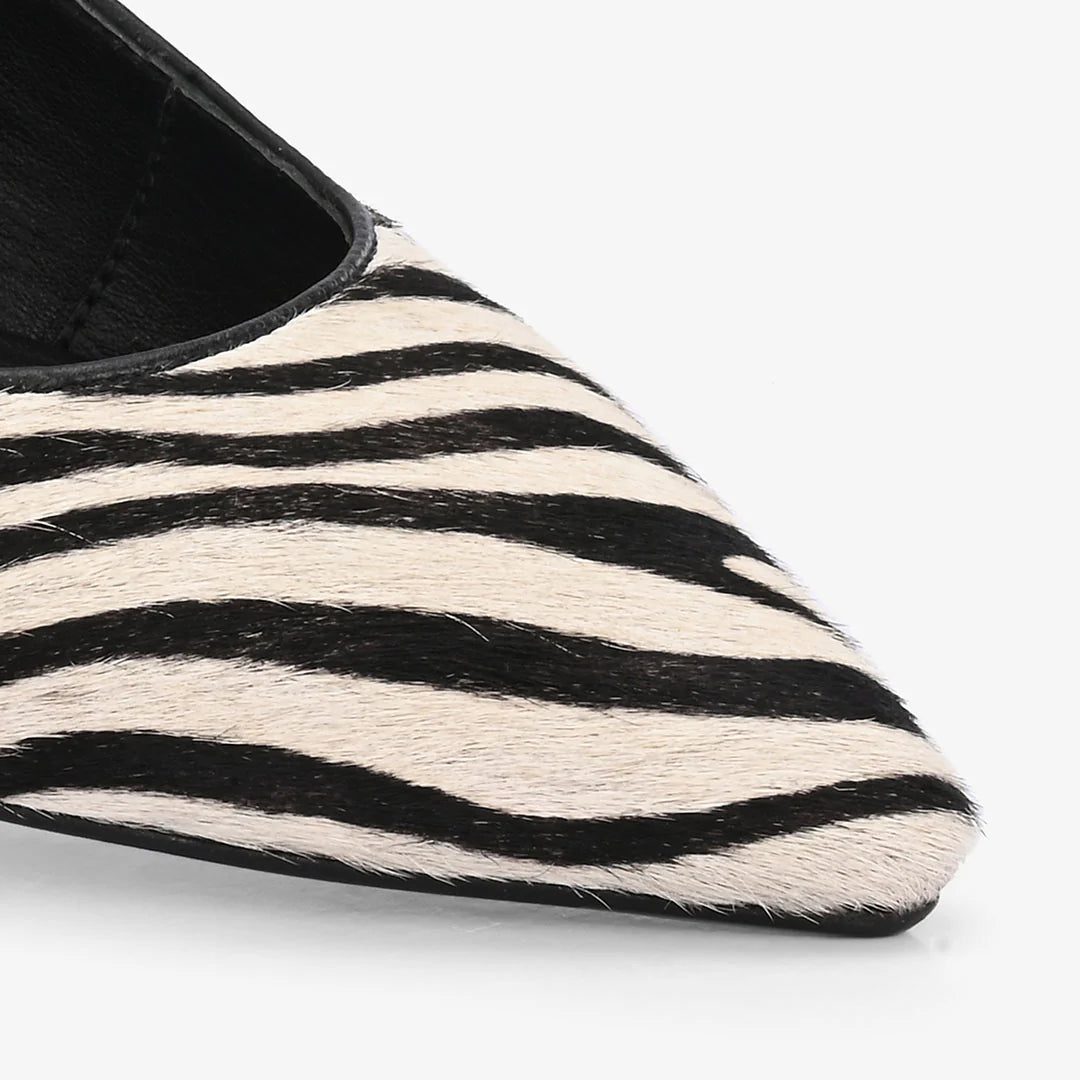 AVIRA Premium Leather Sling Back Flat Mid Heel Ballerinas