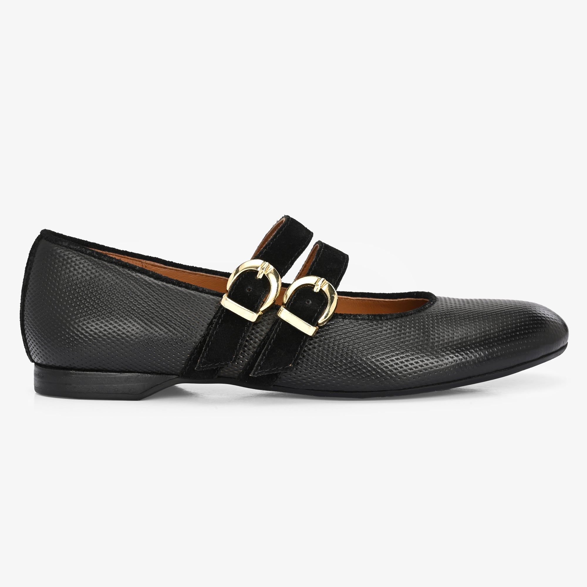 CALLIE Premium Leather Mary Jane  Strap Ballerinas