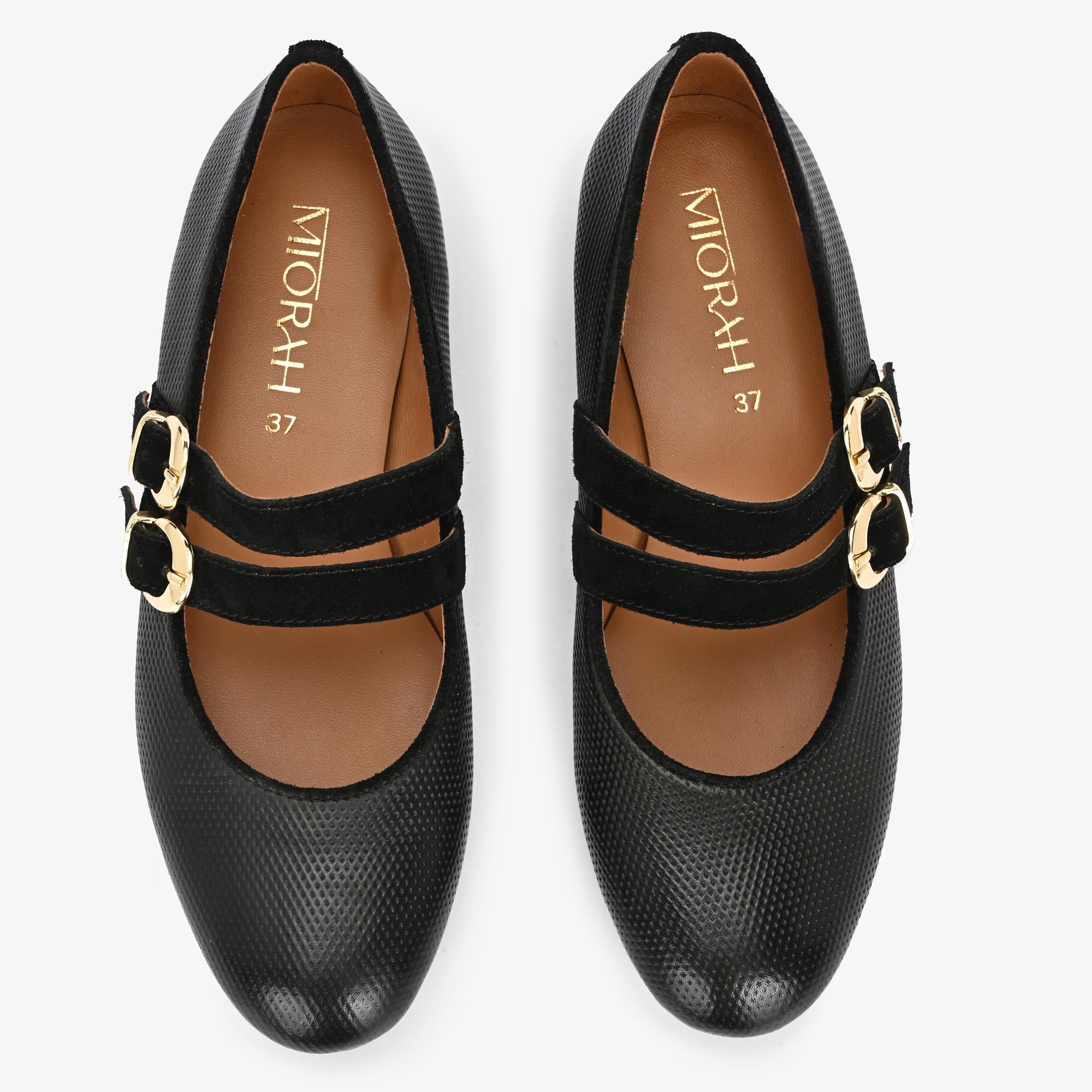 CALLIE Premium Leather Mary Jane  Strap Ballerinas