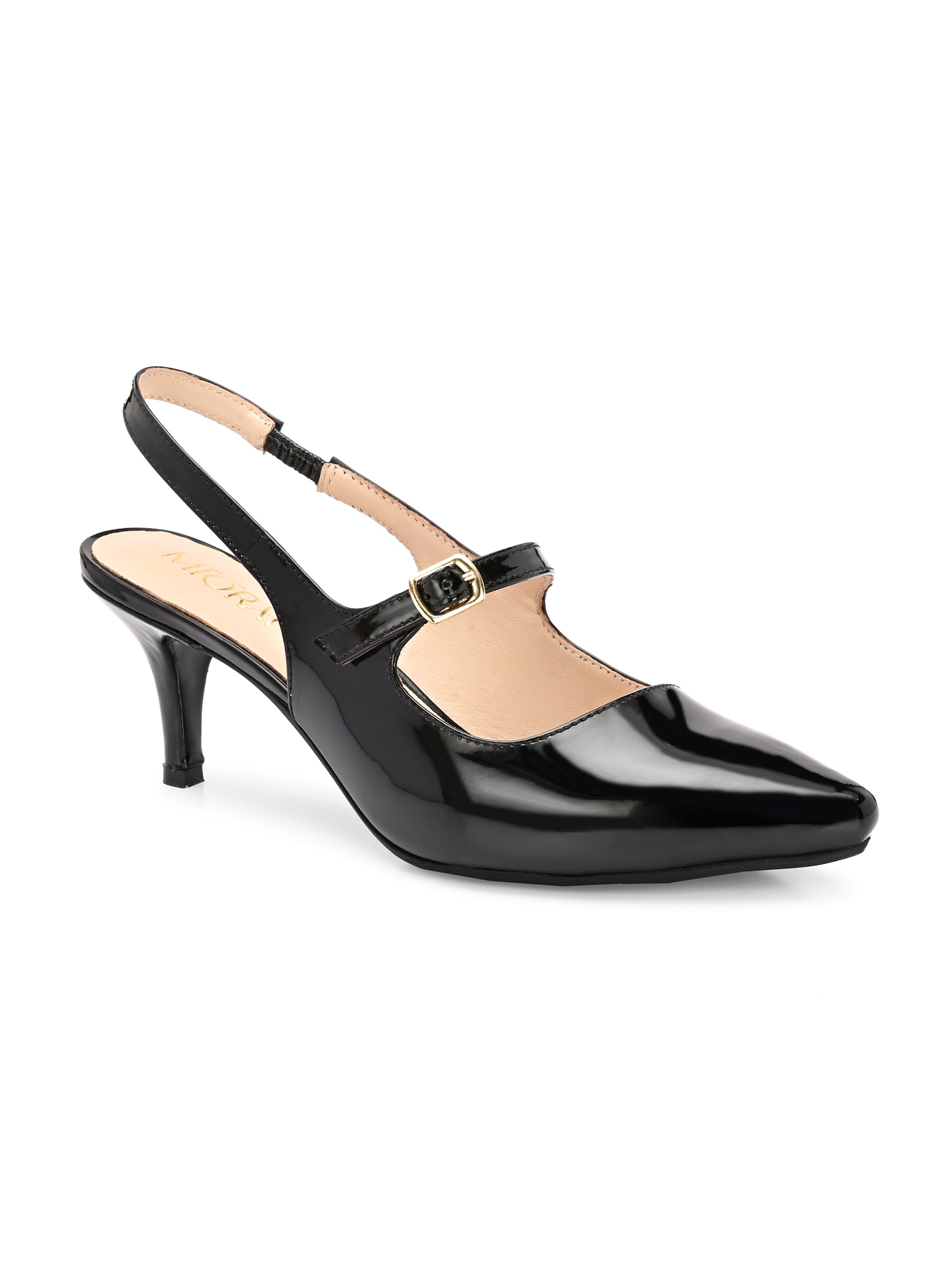 BRIZA Premium Leather Slingback Kitten Heels