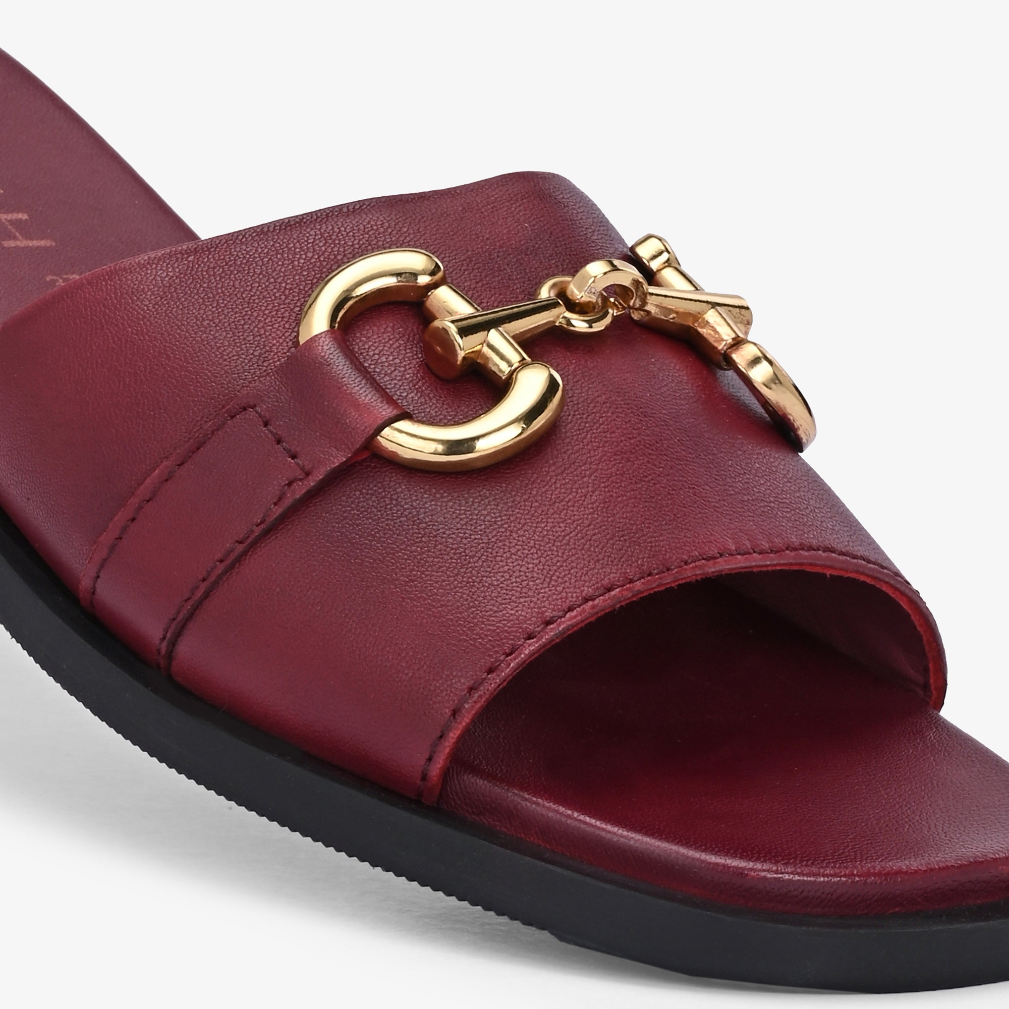 FLUTTER Premium Leather Neon Summer Sliders
