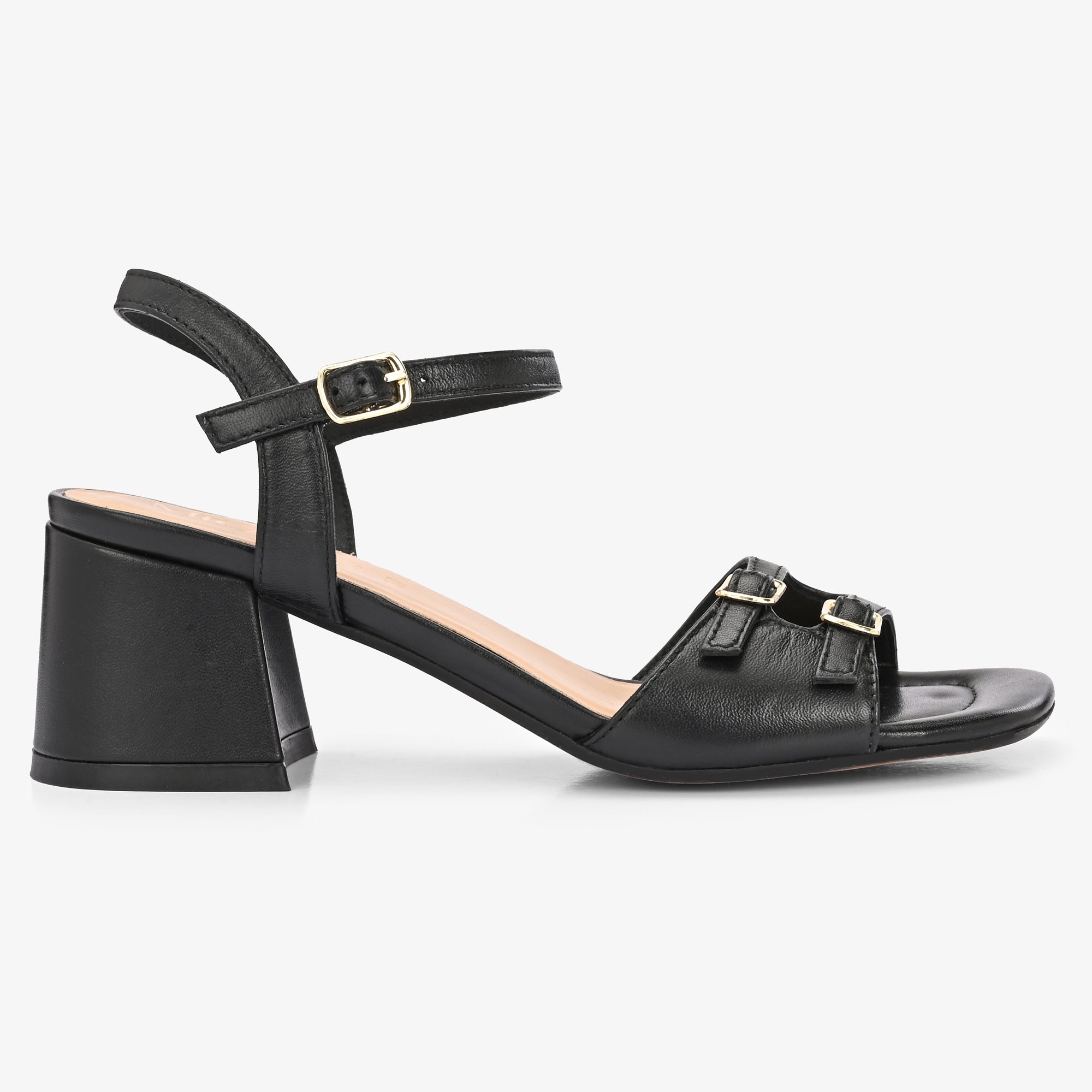 ROSELLE Premium Leather Block Heel Sandals