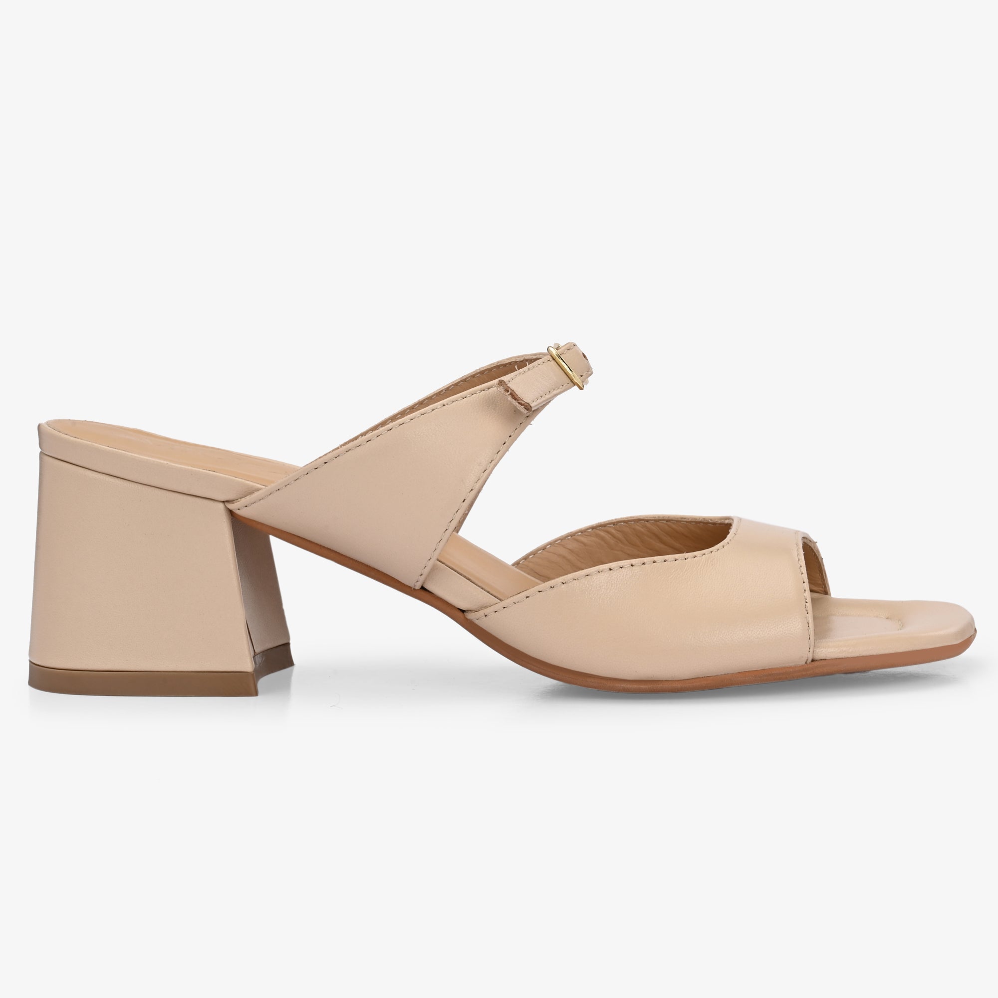 ROXY Premium Leather Slip on Block Heels