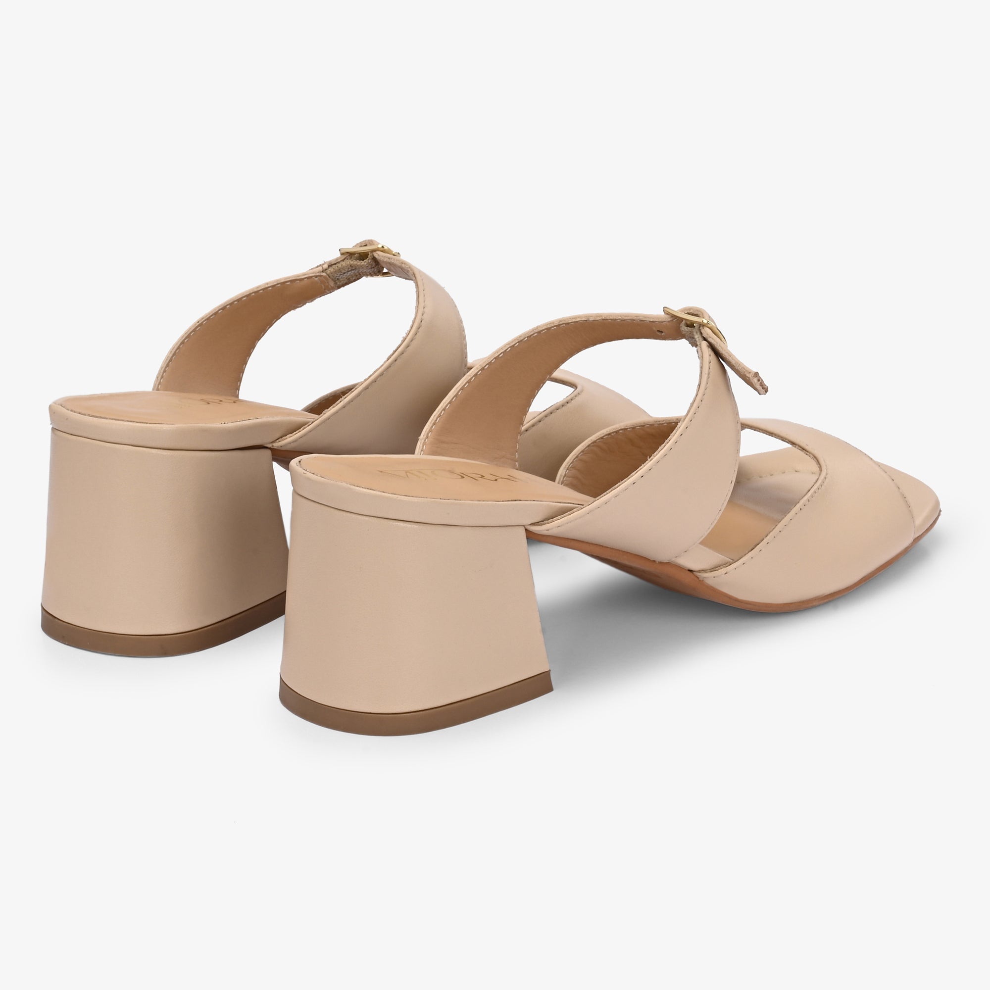ROXY Premium Leather Slip on Block Heels
