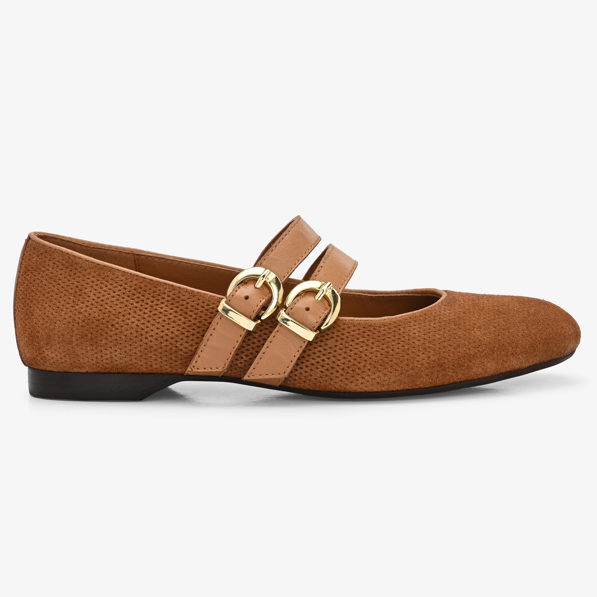 CALLIE Premium Leather Mary Jane  Strap Ballerinas