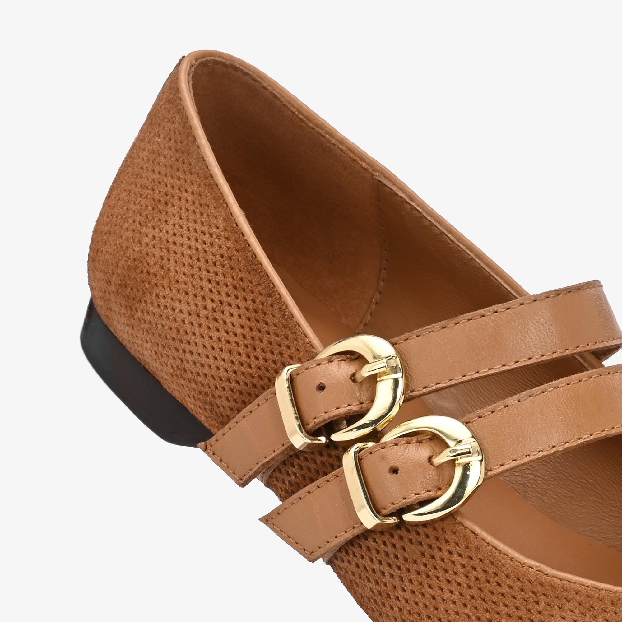 CALLIE Premium Leather Mary Jane  Strap Ballerinas