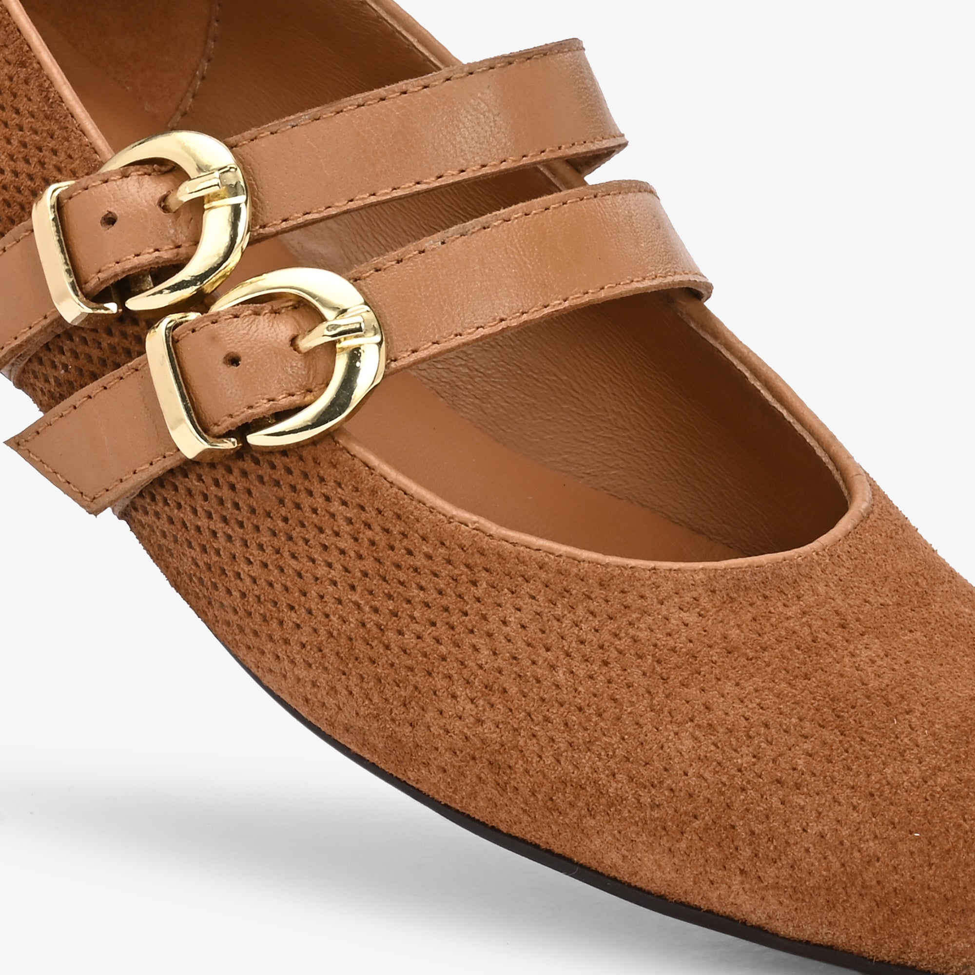 CALLIE Premium Leather Mary Jane  Strap Ballerinas