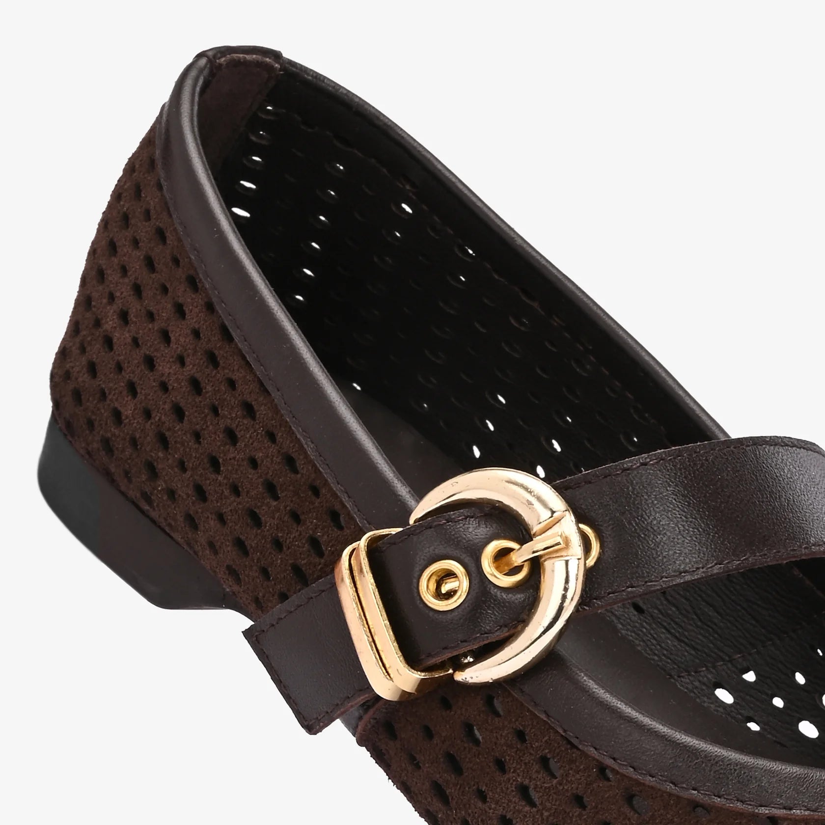 JUNO Premium Leather Mary Jane Ballerinas - The Heels India
