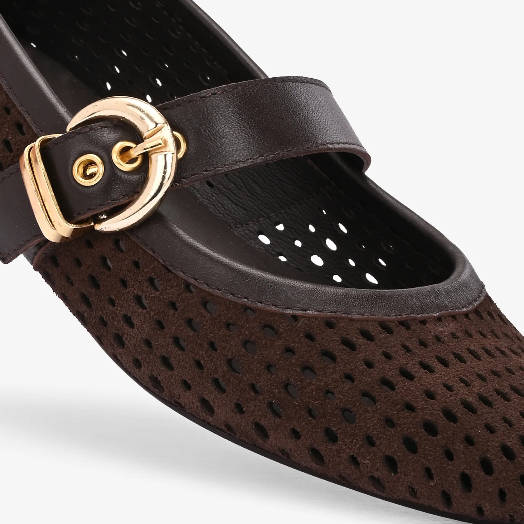 JUNO Premium Leather Mary Jane Ballerinas - The Heels India