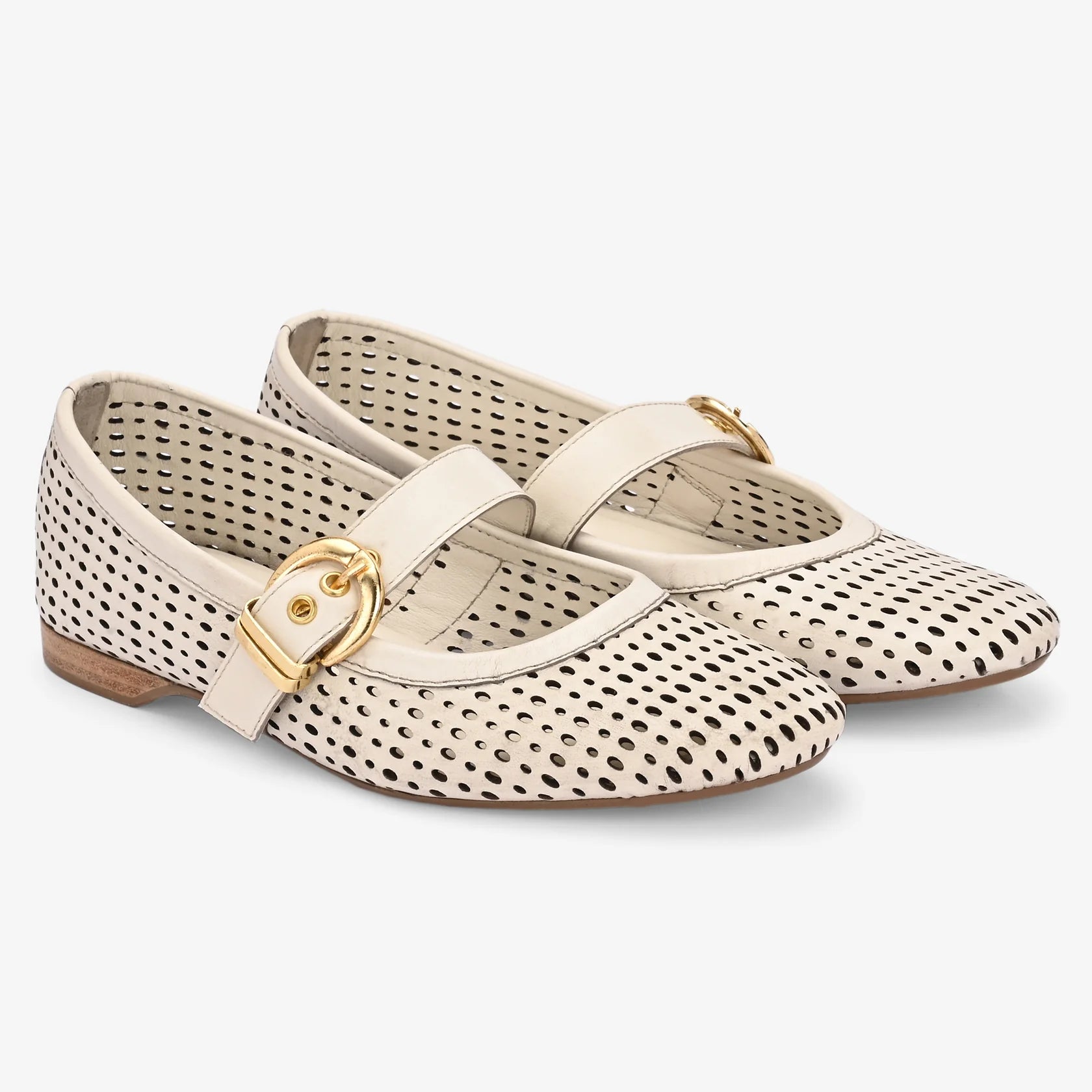 JUNO Premium Leather Mary Jane Ballerinas