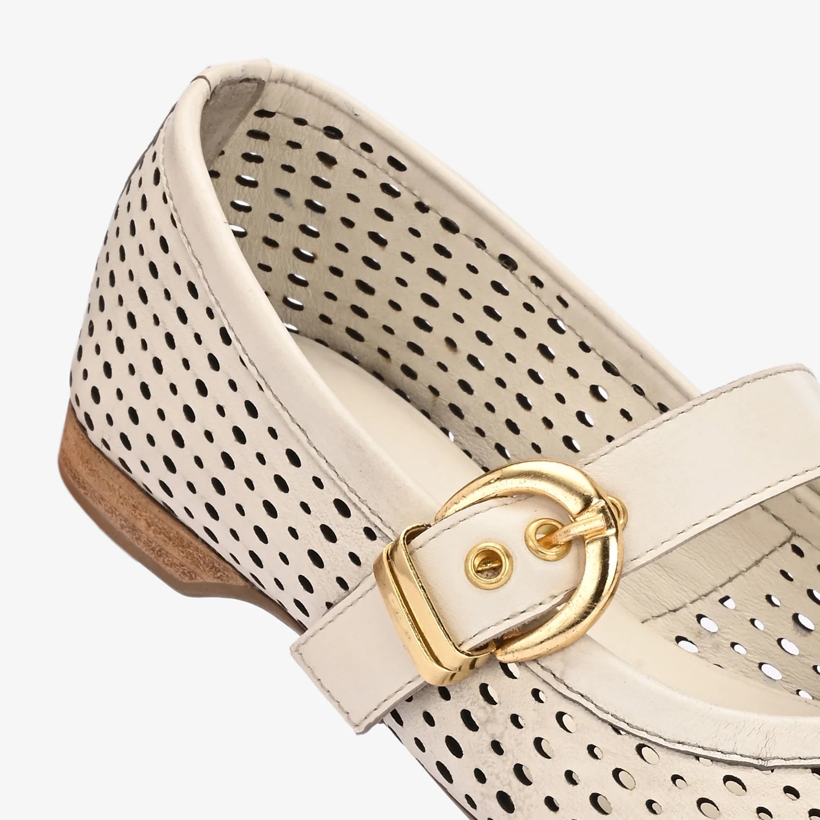 JUNO Premium Leather Mary Jane Ballerinas - The Heels India