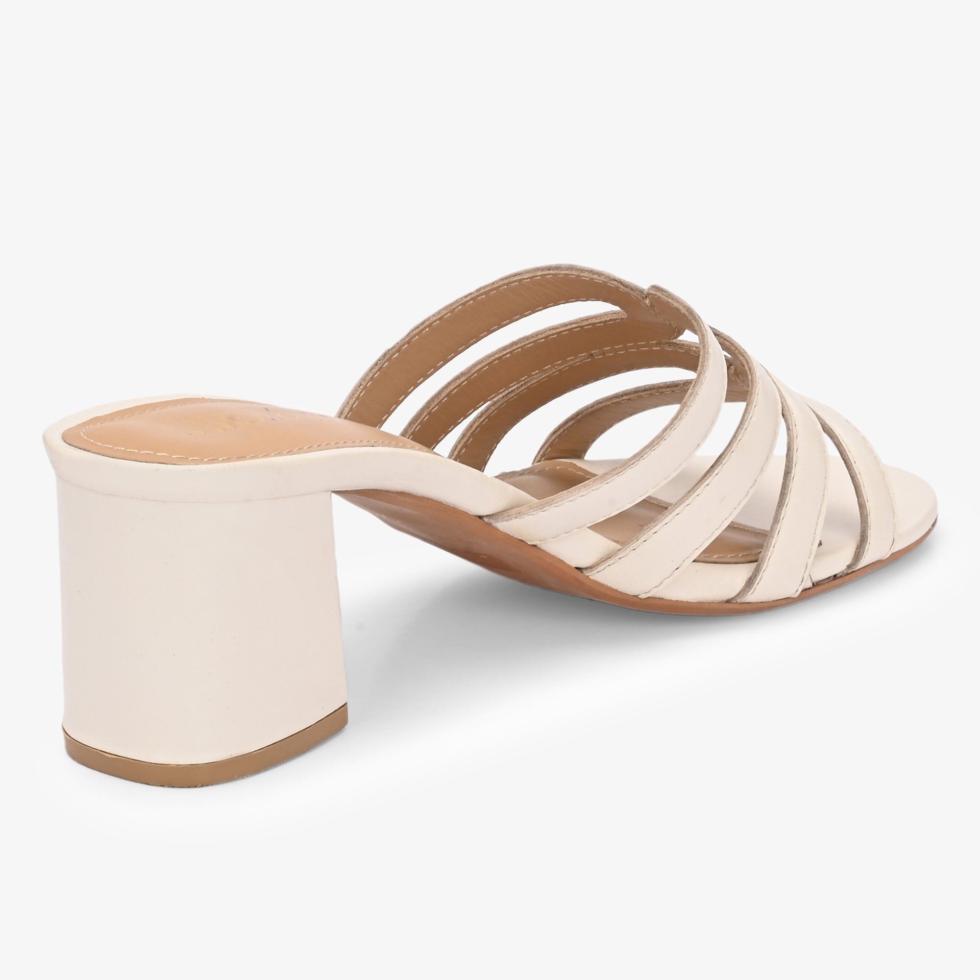NYSSA Premium Leather Laser Cut Block Heels