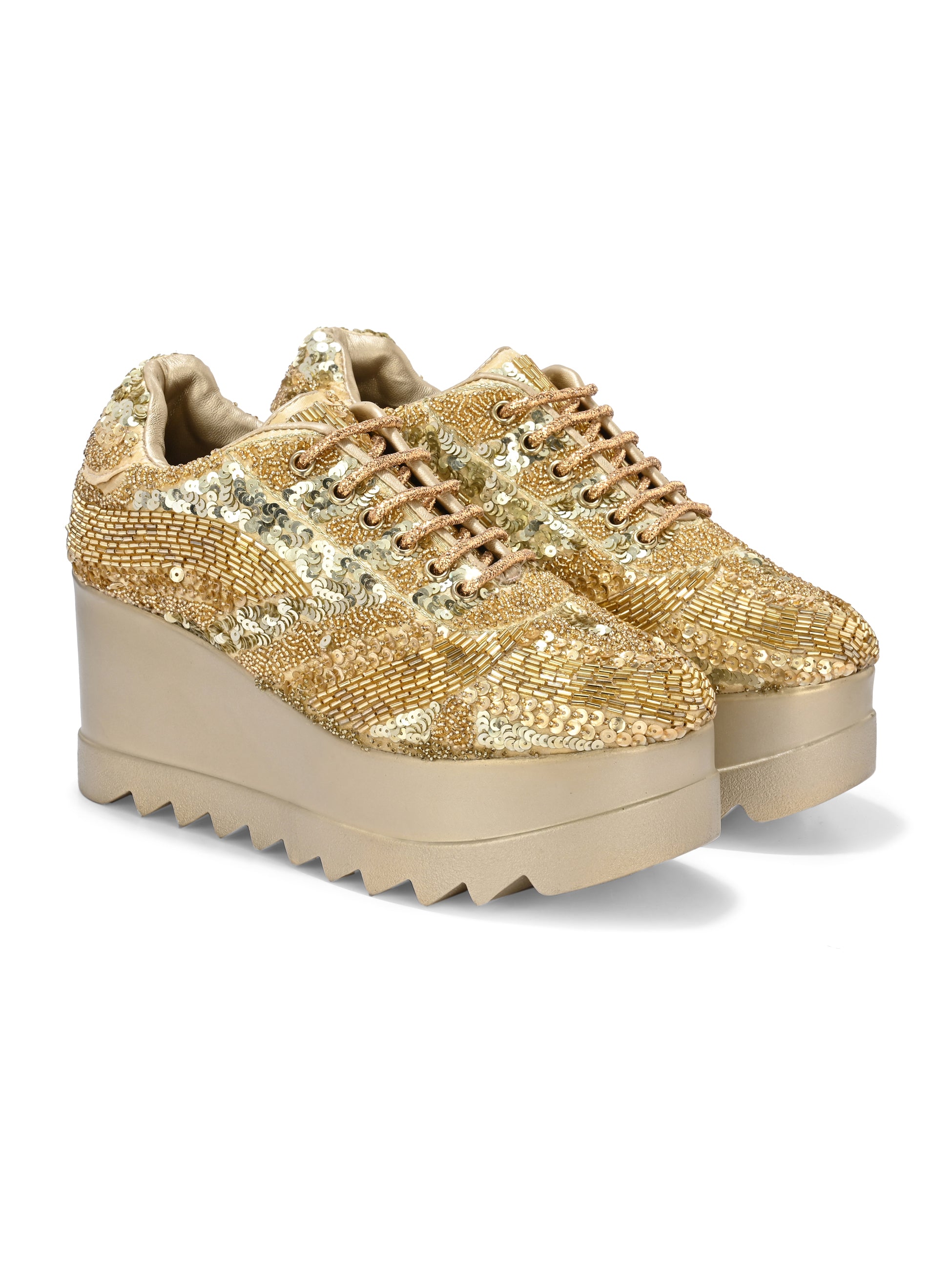 MEHRIYA LUXE Chunky Bridal Embellished Sneakers