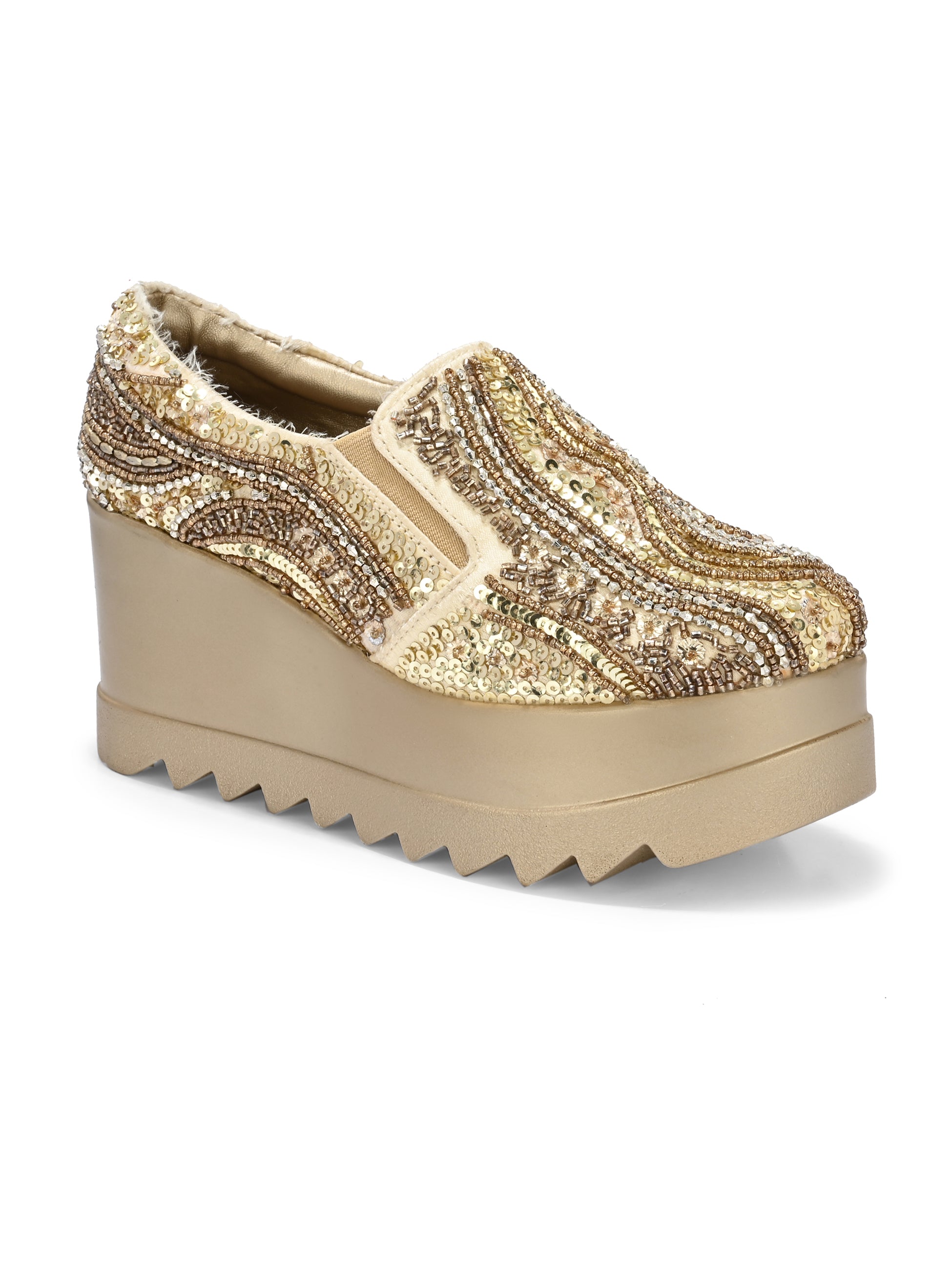 ELARA NOOR Chunky Bridal Embellished Sneakers