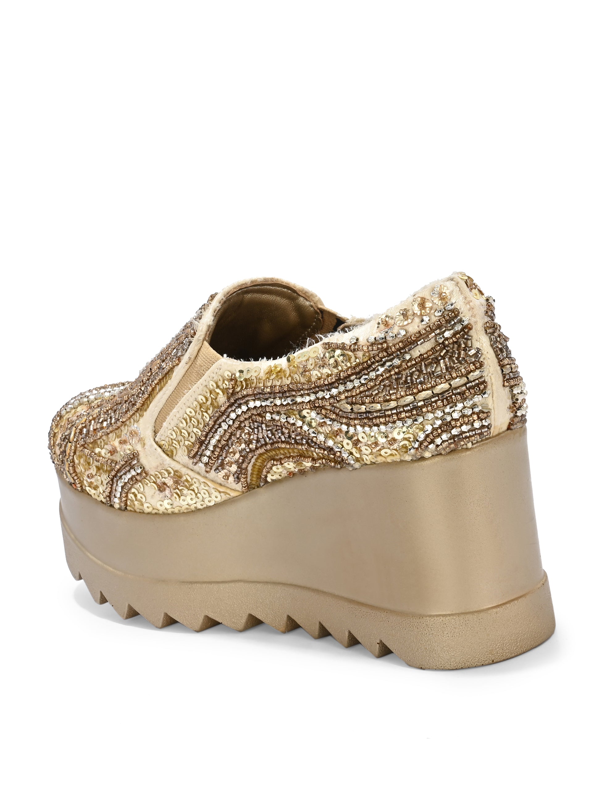 ELARA NOOR Chunky Bridal Embellished Sneakers