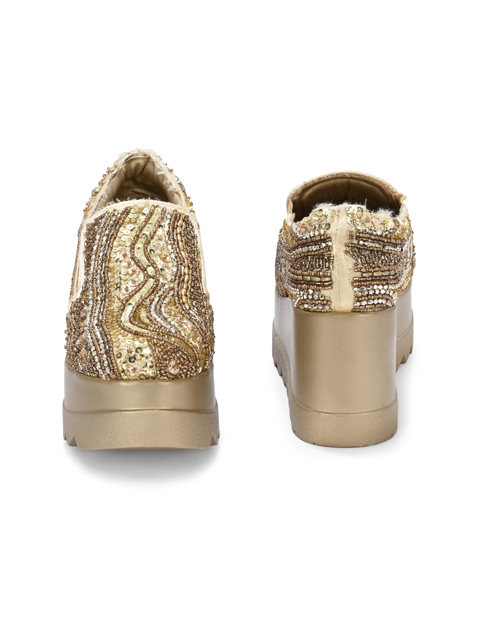 ELARA NOOR Chunky Bridal Embellished Sneakers