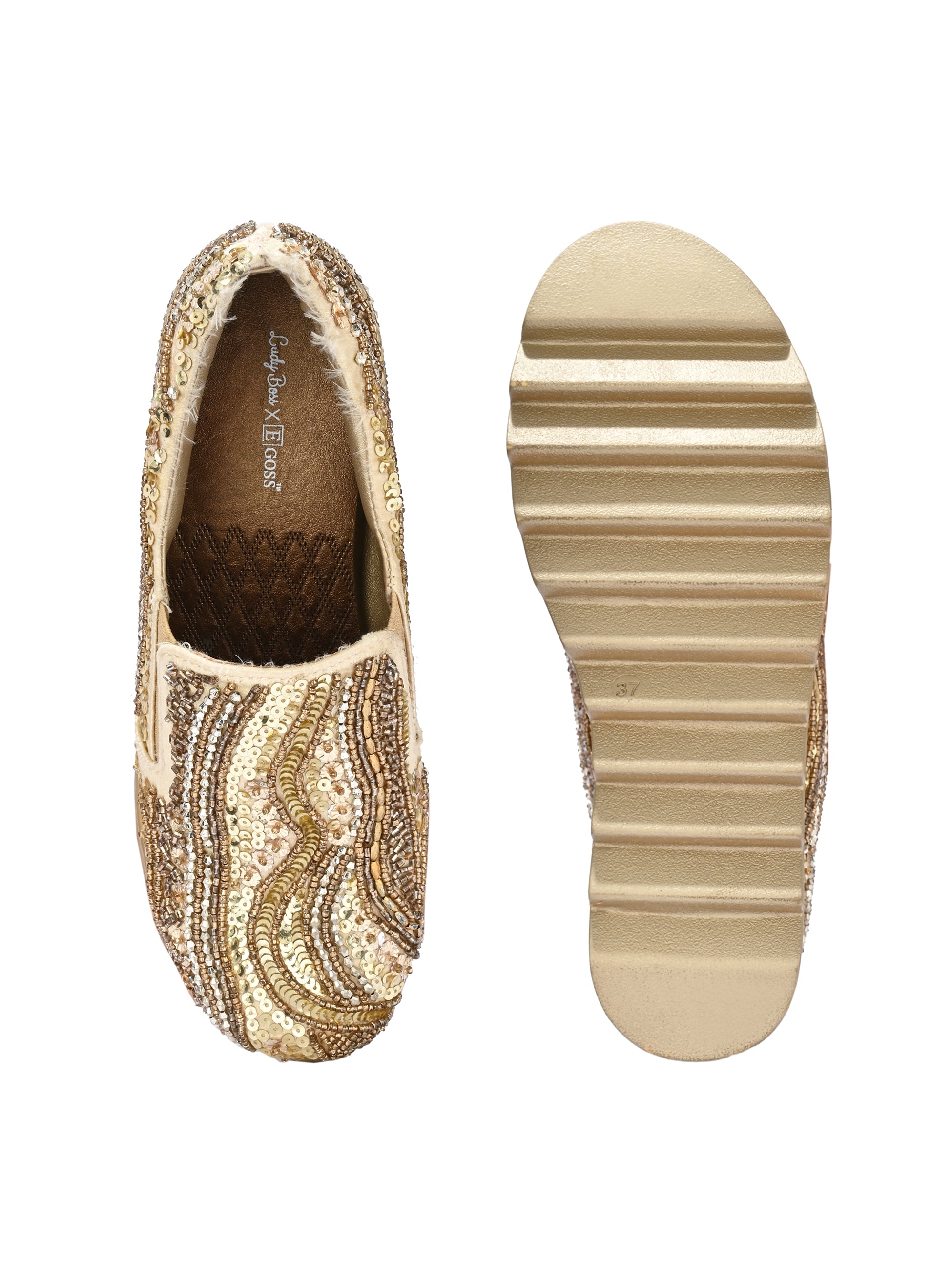 ELARA NOOR Chunky Bridal Embellished Sneakers