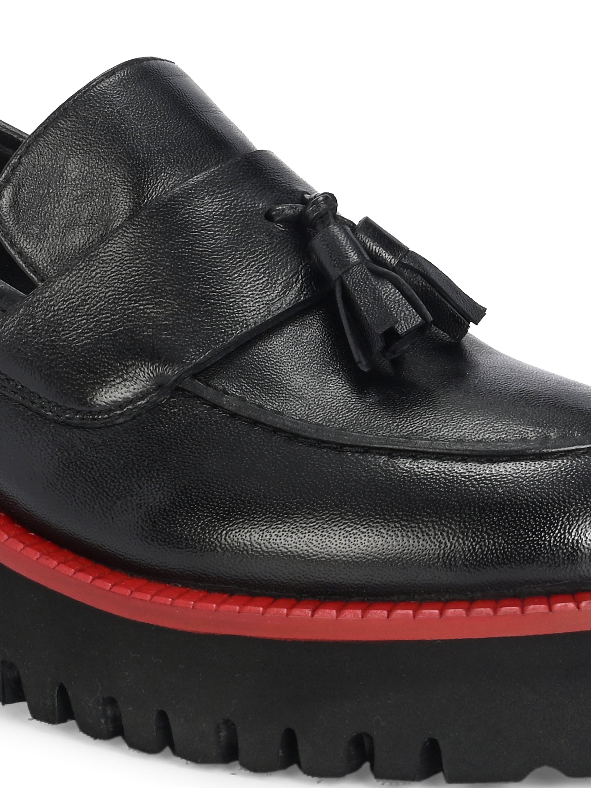 ROGUE Premium Leather Tassel Chunky Loafers
