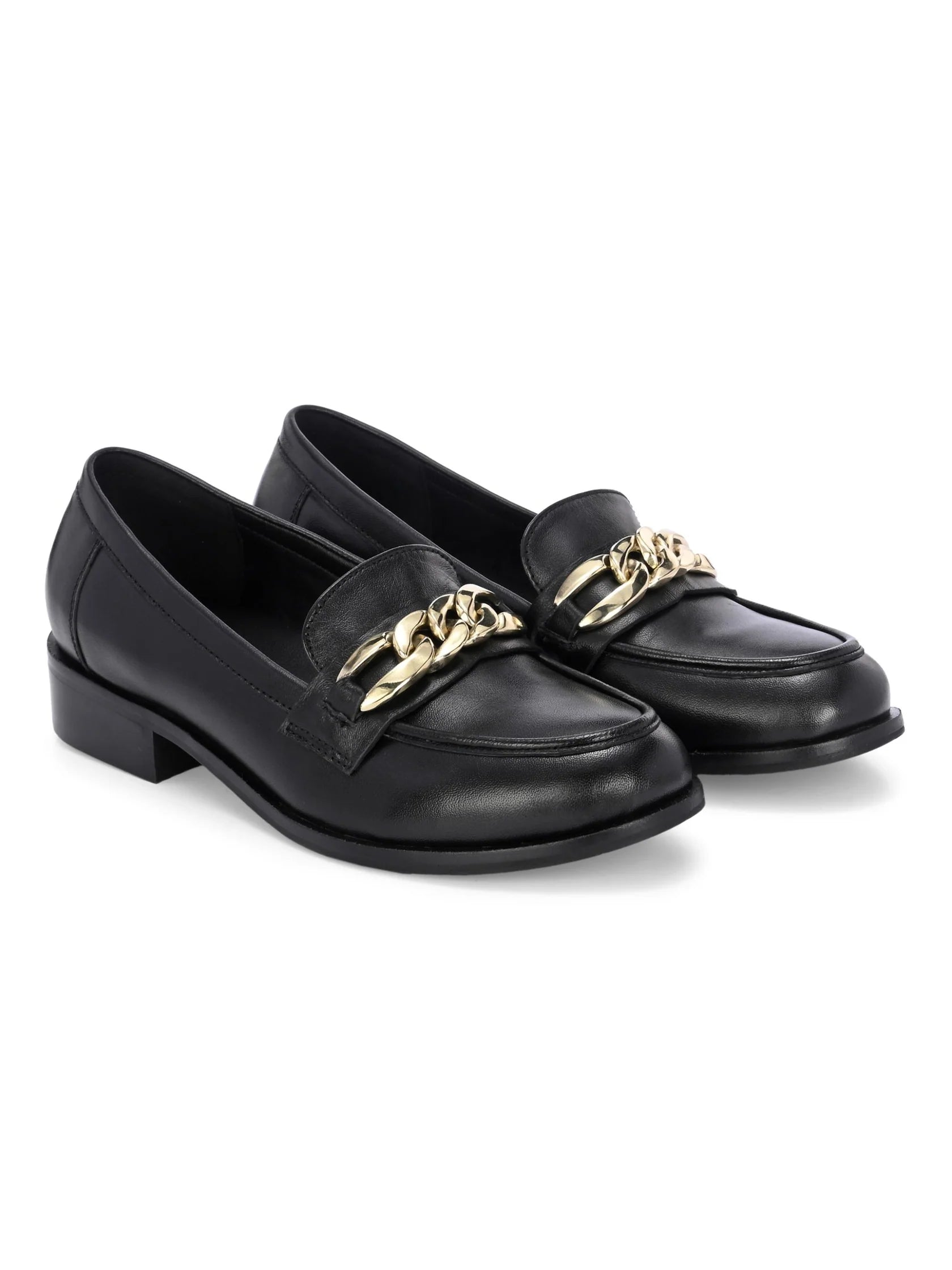 NORA Premium Leather Mid Heel Formal Loafers - The Heels India