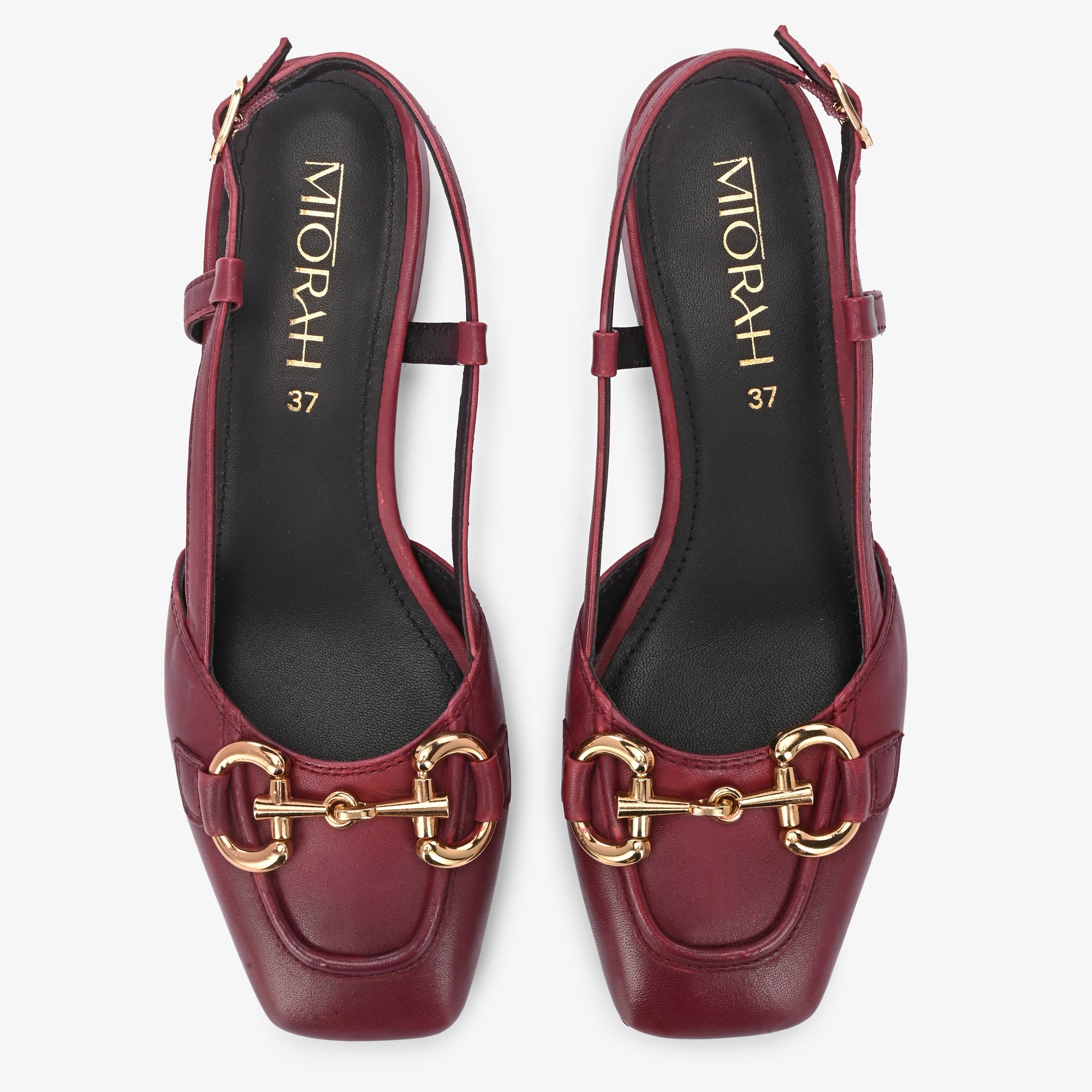 Majestic Premium Leather Sling Back Heels