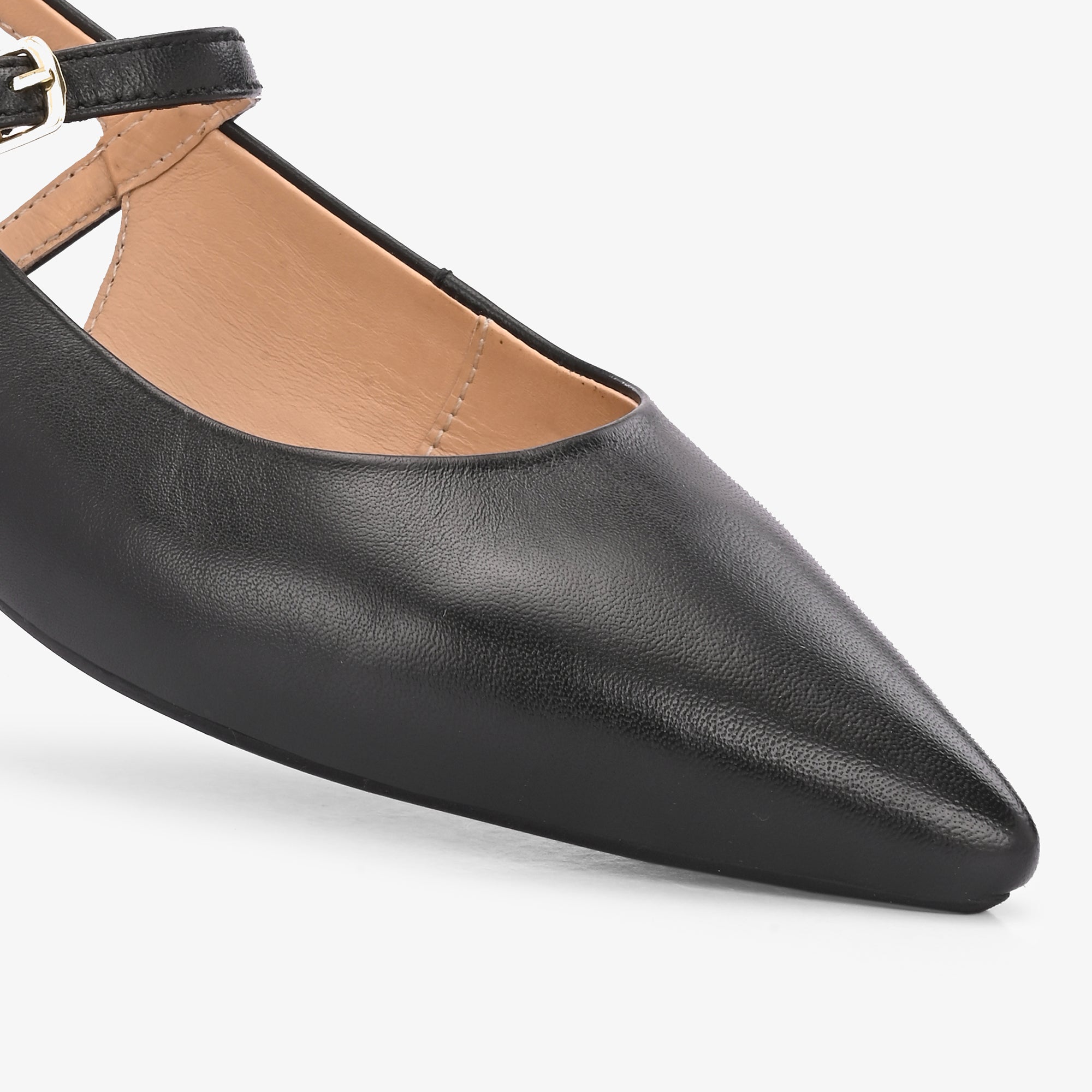 AVIRA Premium Leather Sling Back Flat Mid Heel Ballerinas